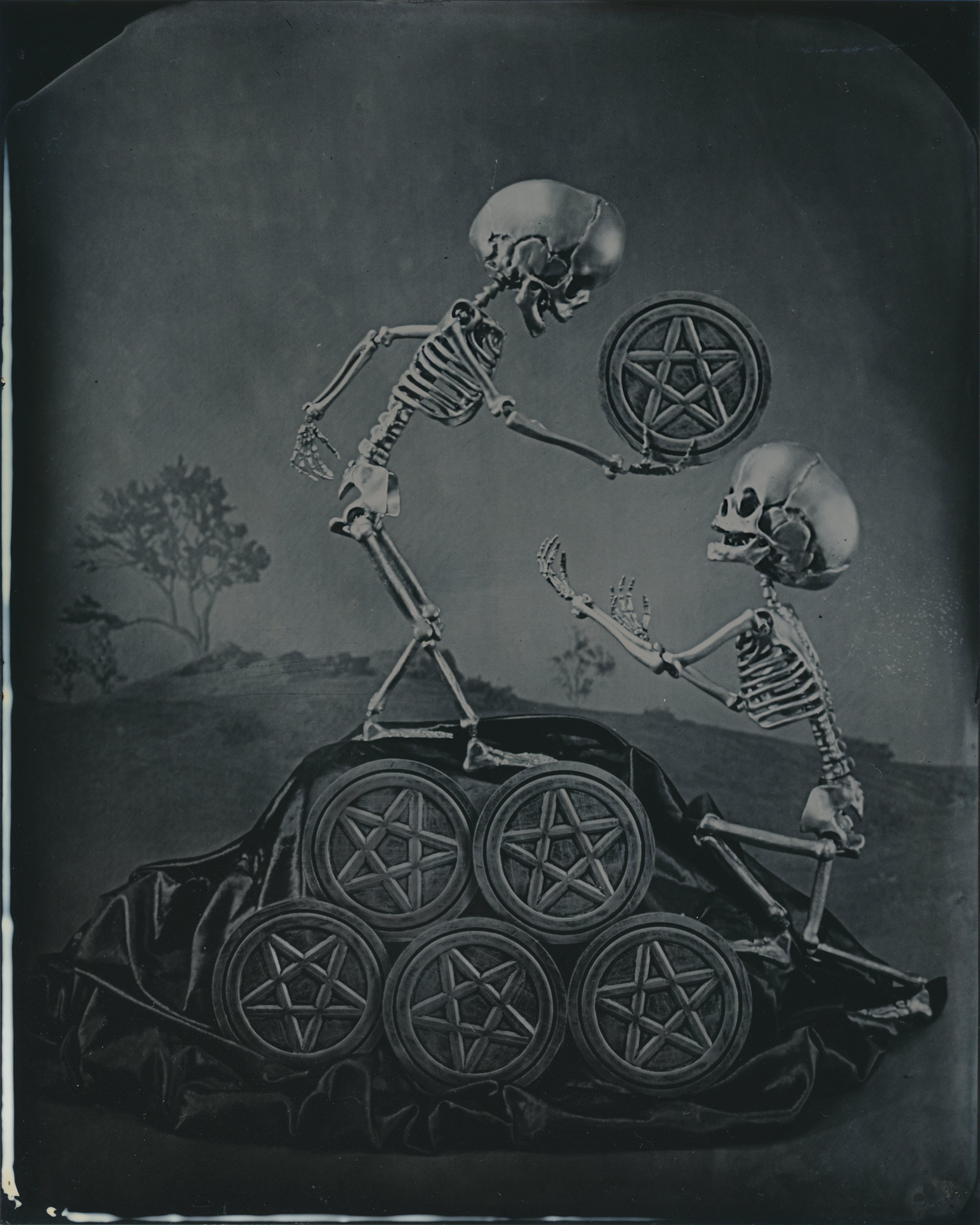   “Six of Coins”   2022  Wet Plate Collodion  8x10 