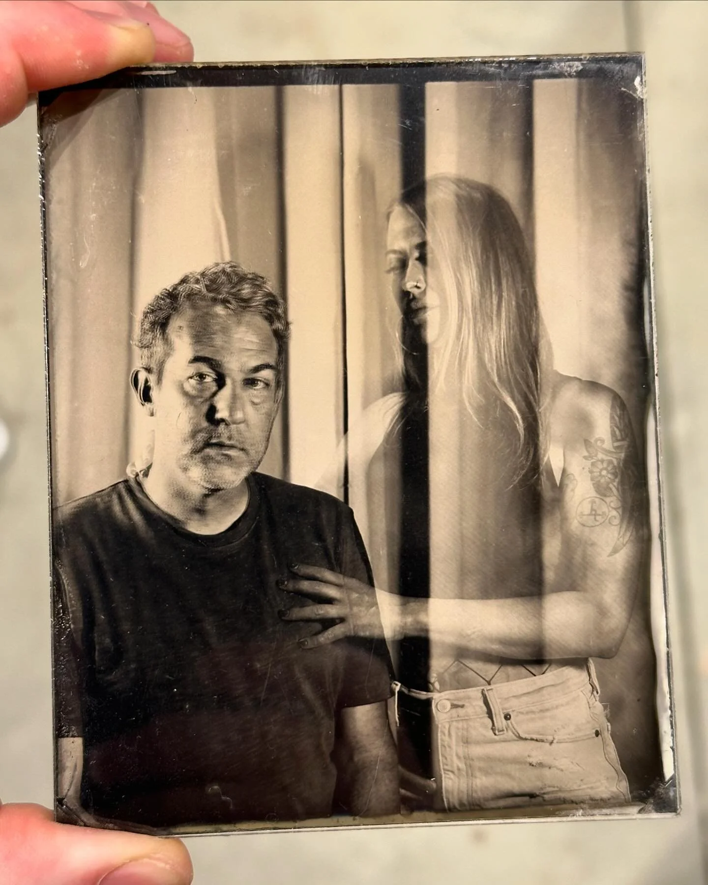 Did a demonstration of nineteenth century spirit photography at tonight&rsquo;s wet plate collodion workshop at The Hive @spokanepubliclibrary 

#wetplatecollodion