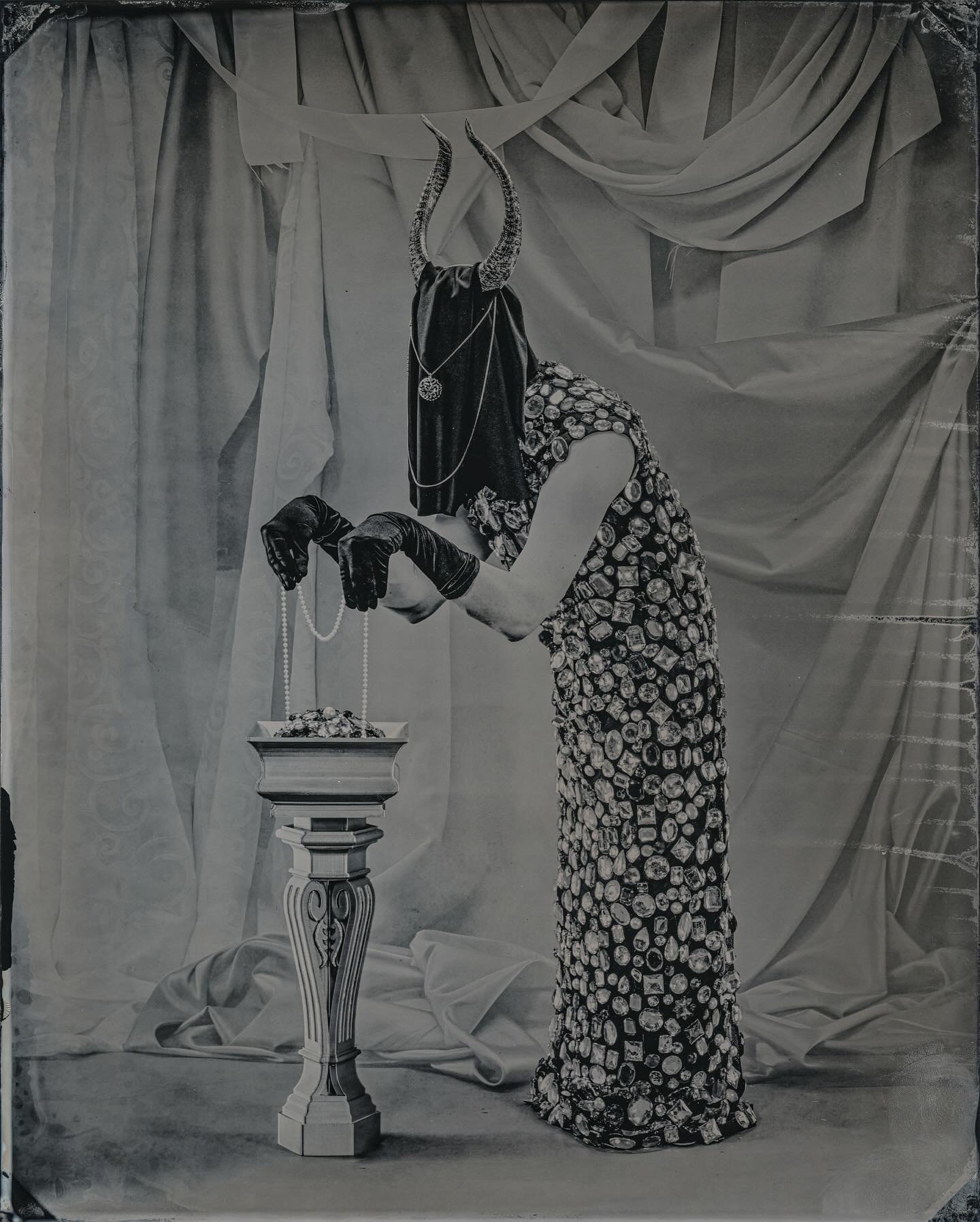 The Devil
8x10 Wet Plate Collodion

This was an archetype in the series I knew I wanted to do something different with. I was developing a few different ideas when I came across @hannah.charlton.arts version of Hades. I knew immediately I had to make