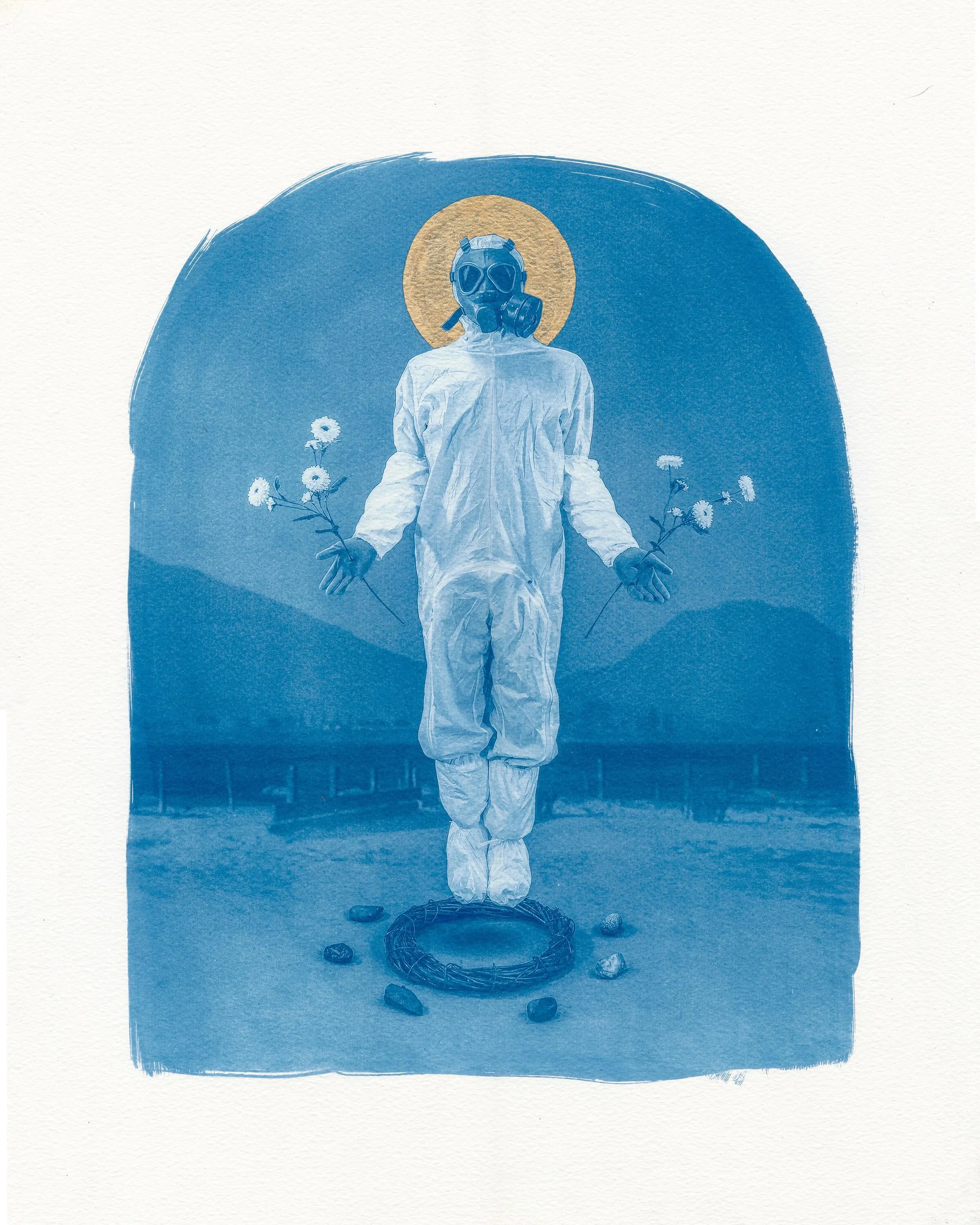 &ldquo;To Watch Your World Fall Apart&rdquo;
16x20
Cyanotype with Gold Leaf

There is a secret to this piece, let me know if you know what it is. 

I am loving working with cyanotypes of this size. The print is 16x20 made from a 12x15 negative. 

#co