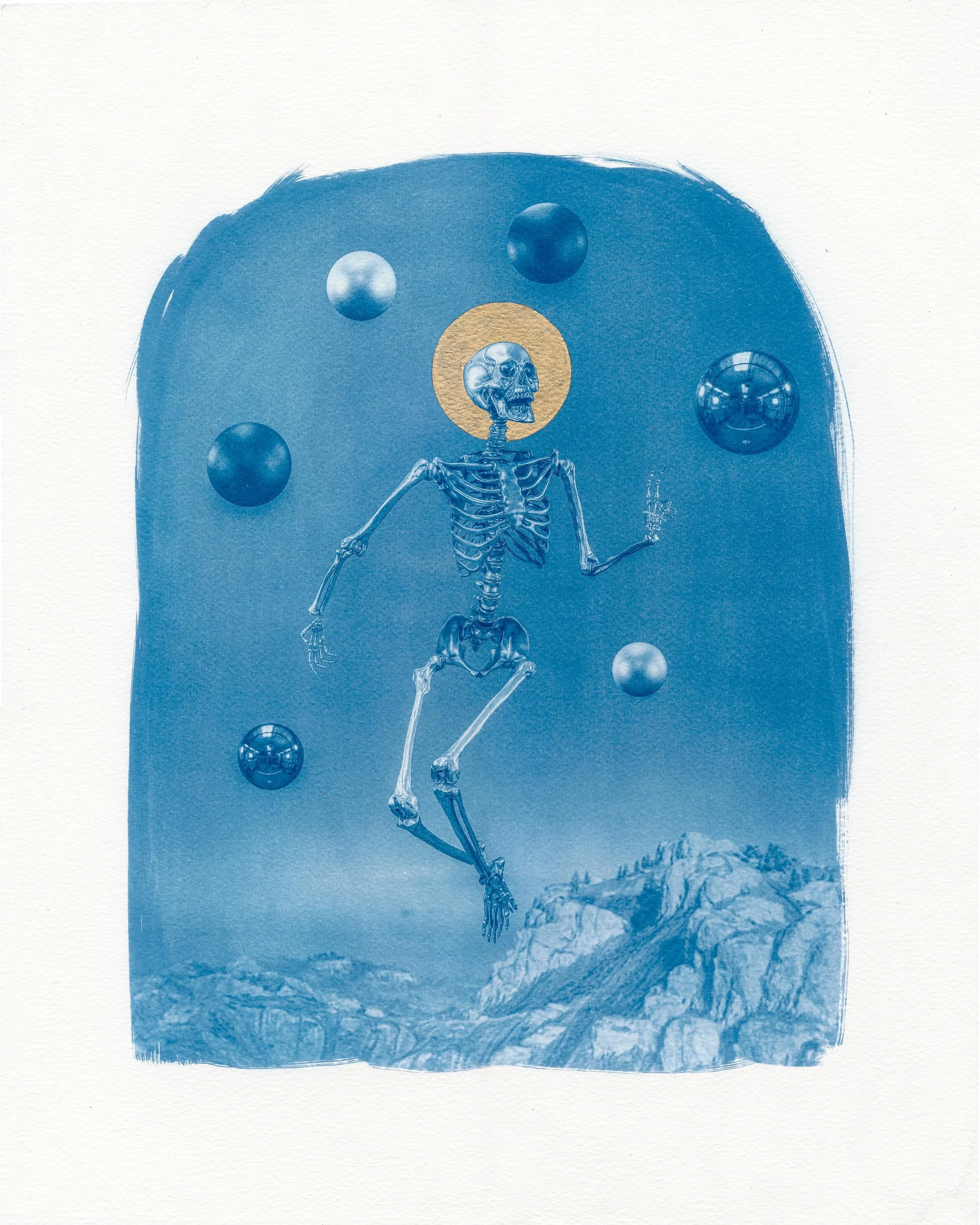 &ldquo;Suspended in the Void&rdquo;
16x20
Cyanotype with gold leaf