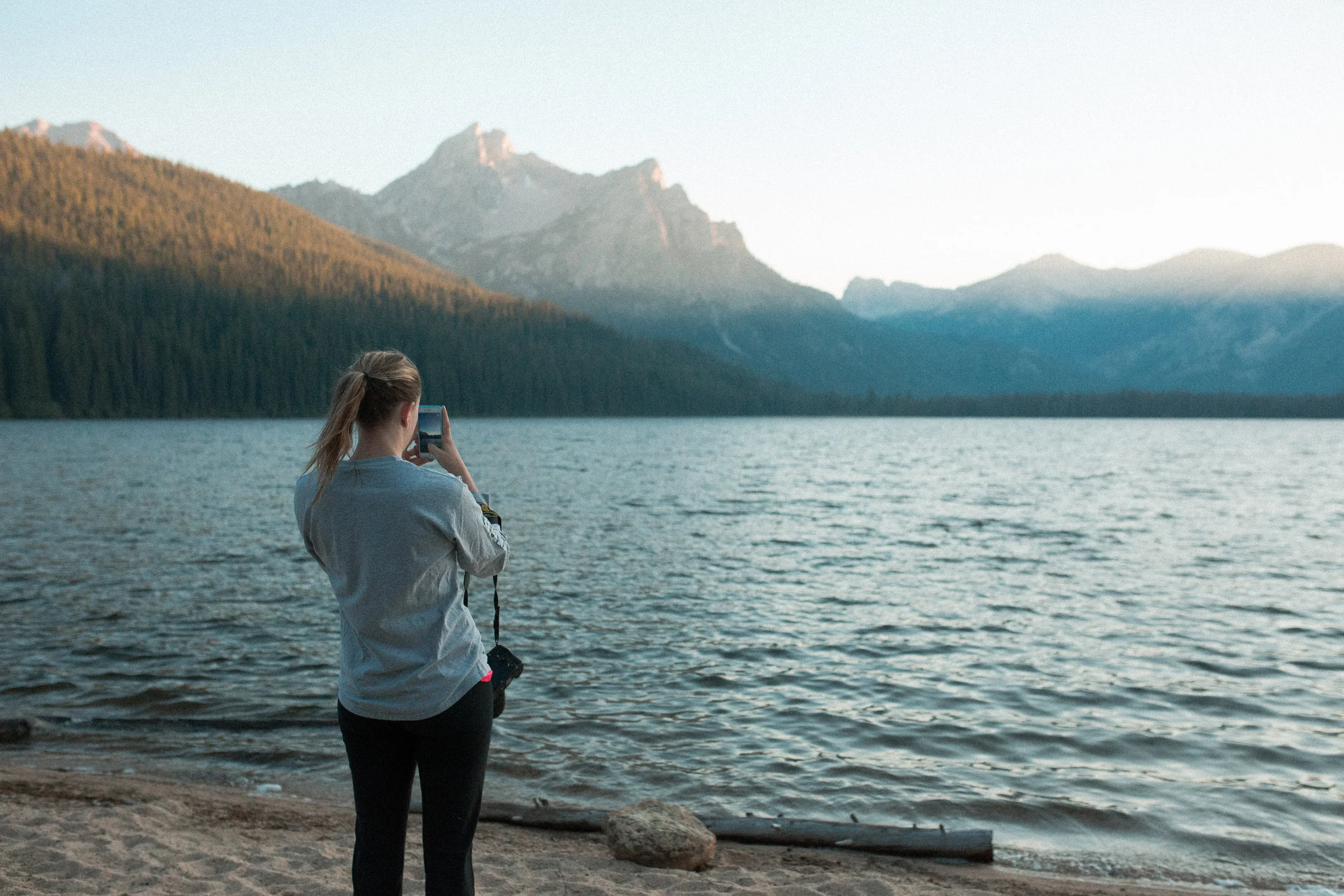 stanley lake, nestled below McGown Peak