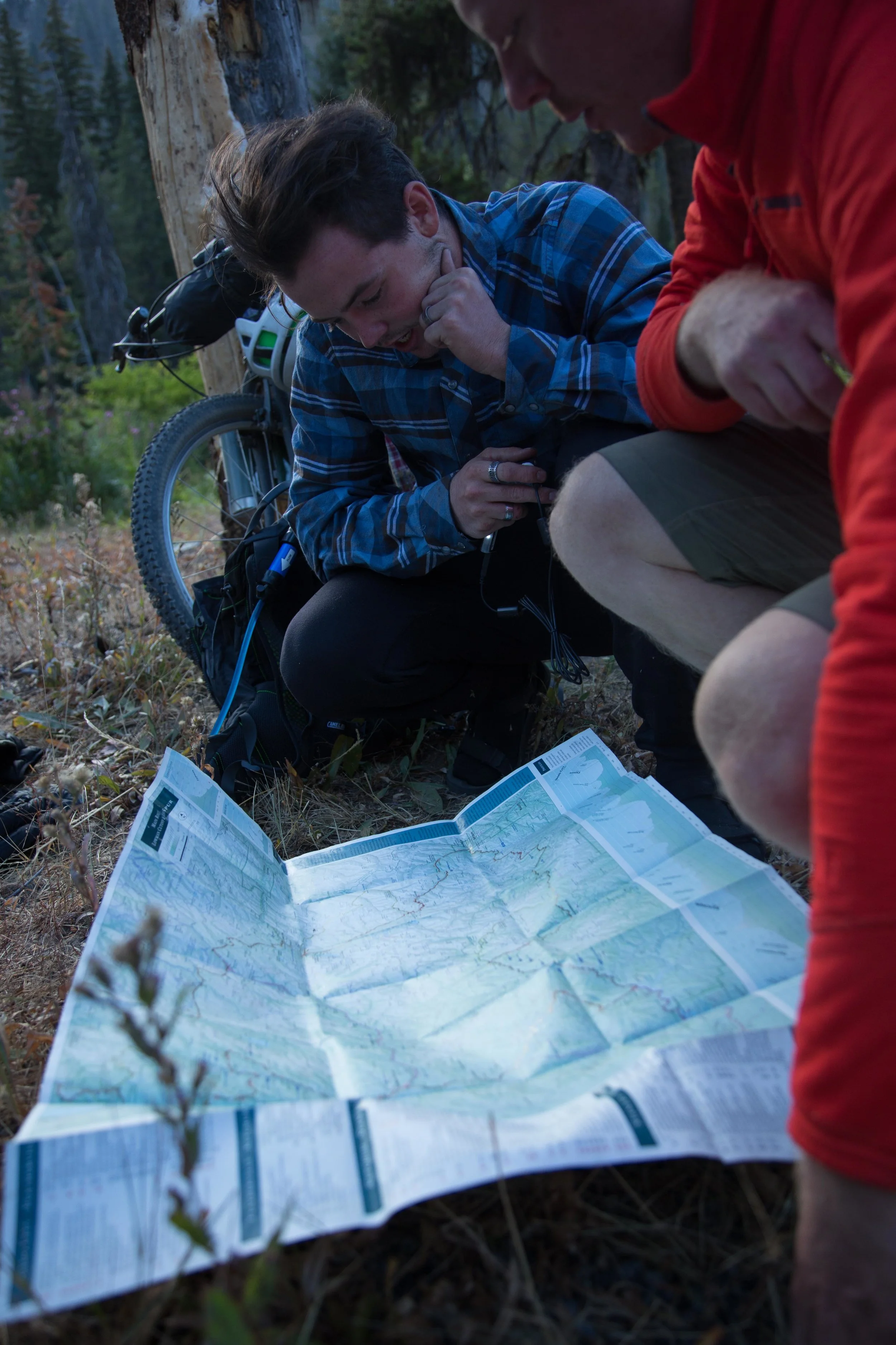 discussing map options photo by james