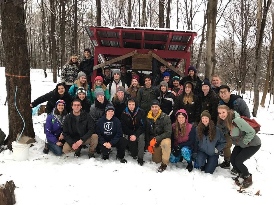 The 2017 South Hill Forest Products Team after tapping our maple trees!