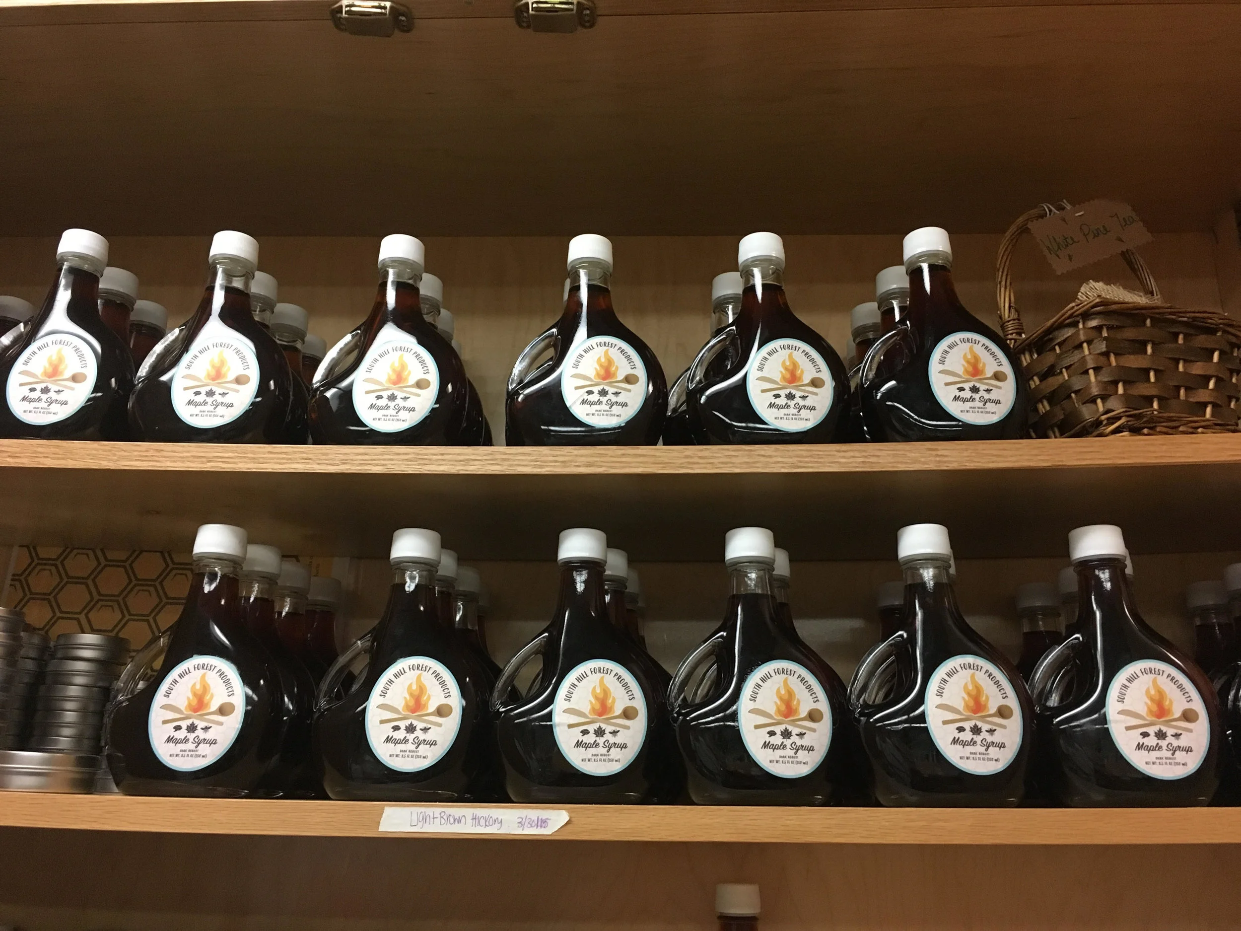 Just a small sampling of all the syrup we’ve been able to produce this year!