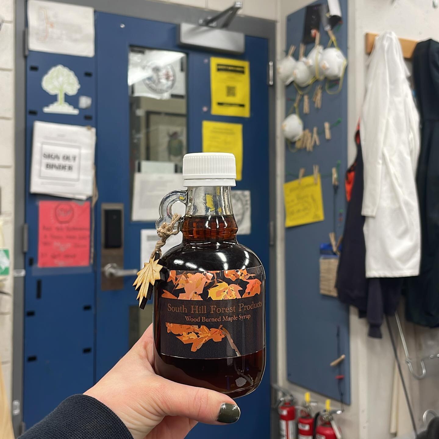 Need to pick up your maple syrup order? Here&rsquo;s how: Email southhillforestproducts@gmail.com to set up a time to come in to room 282 in CNS and get yours!