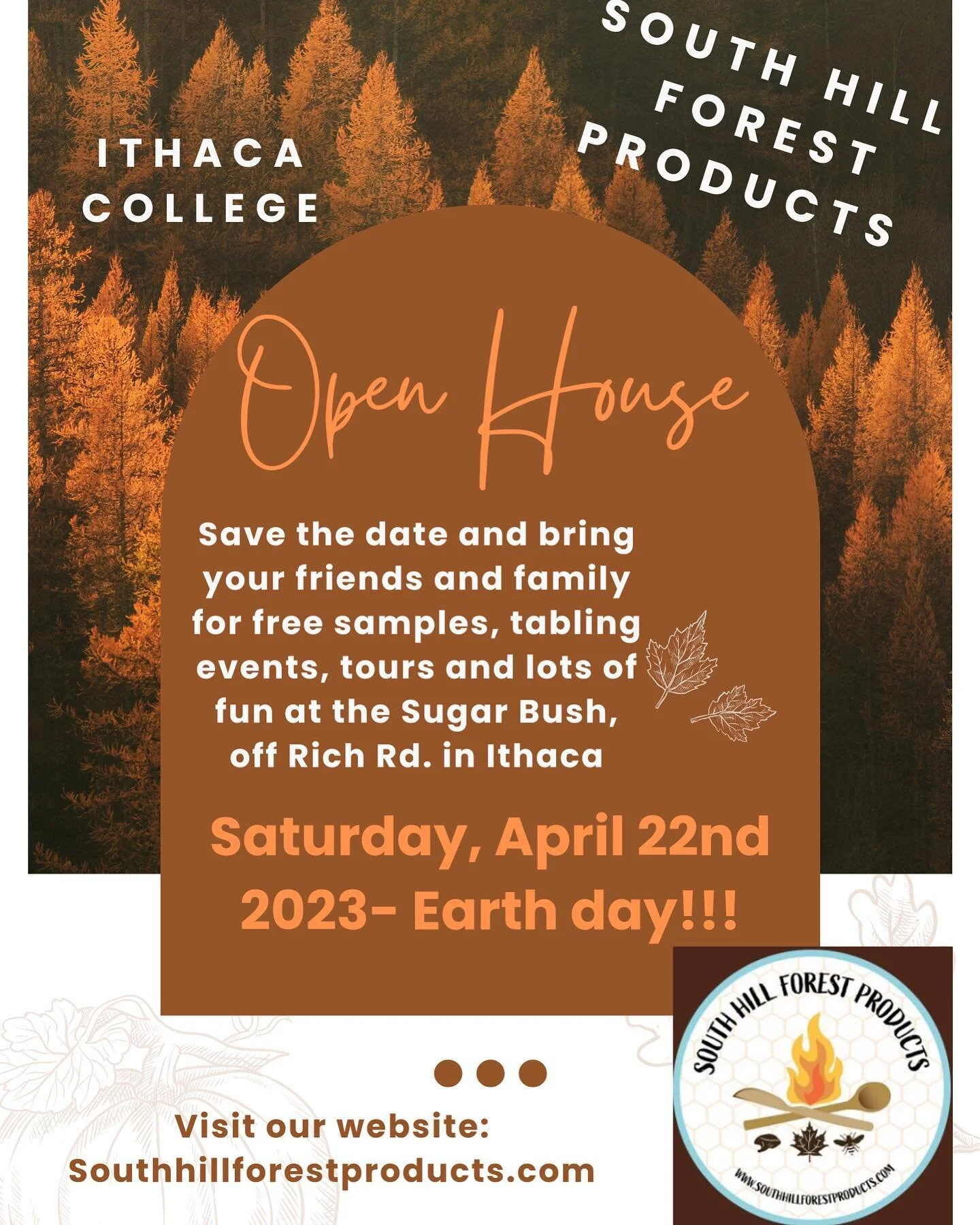 About 7 weeks until the annual open house at the sugar bush! Save the date to try our famous maple syrup and buy our other products including carved utensils and hickory syrup!