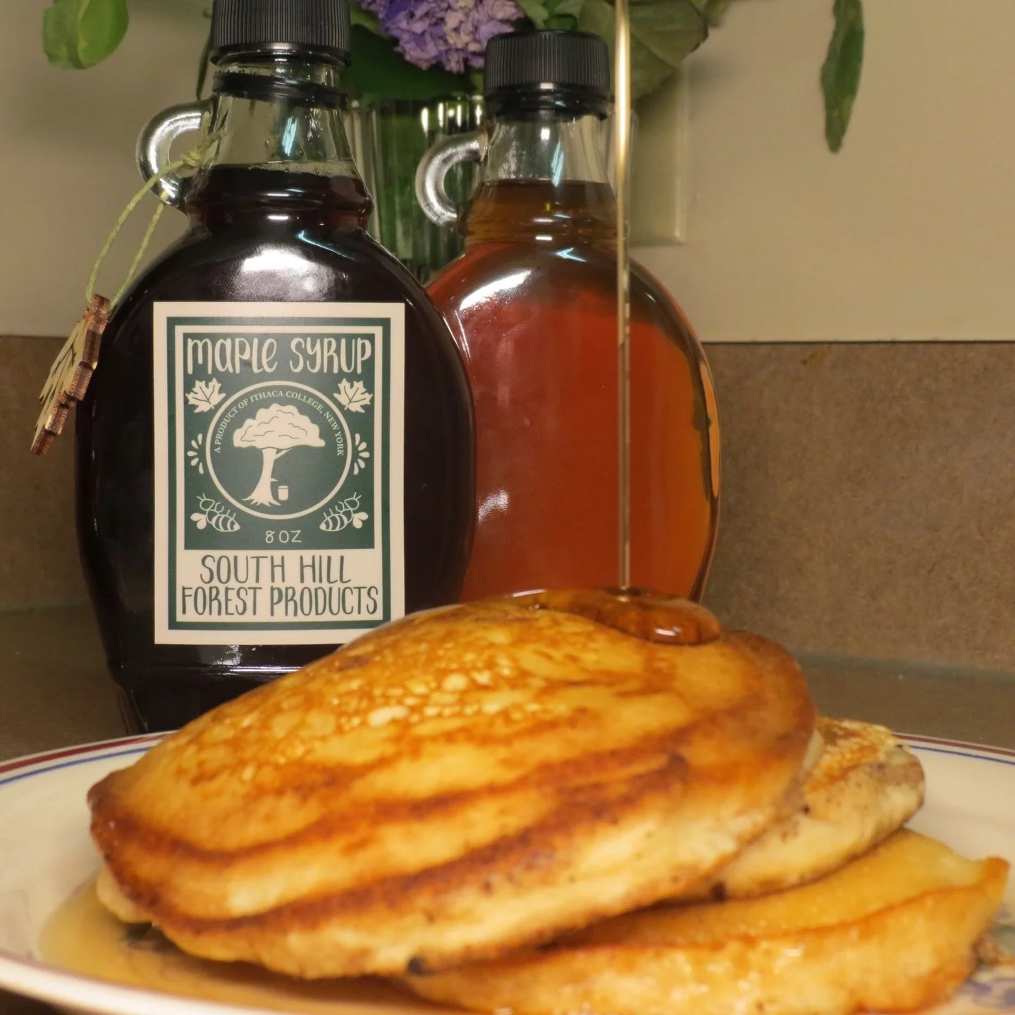 Those could be your pancakes -> Open House 4/18 where you can buy maple &amp; hickory syrup and fresh pancakes

#IthacaCollege | #southhillforestproducts | #maplesyrup | #ithaca