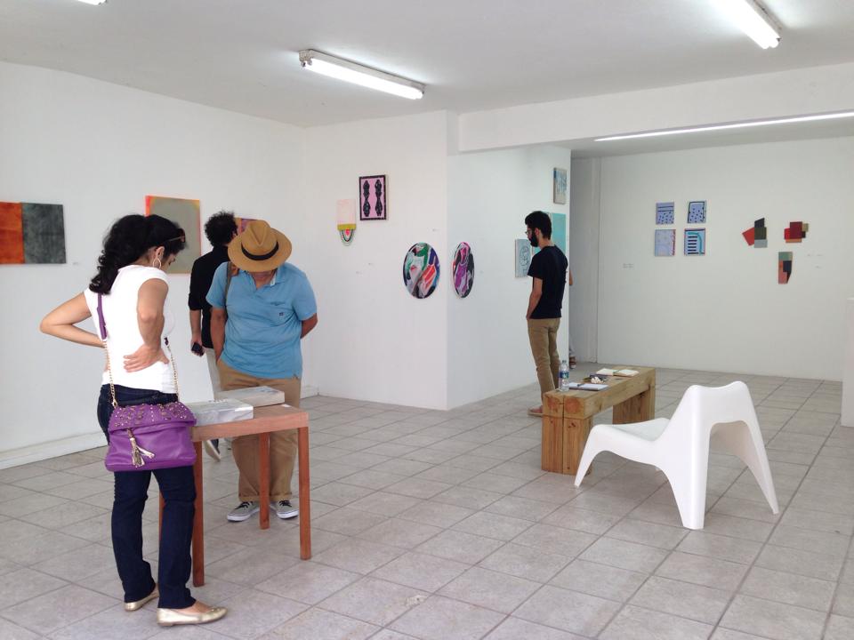 Installation view of By the Pleasure of Doing group show, curated by Juan Alberto Negroni at Espacio 20/20.