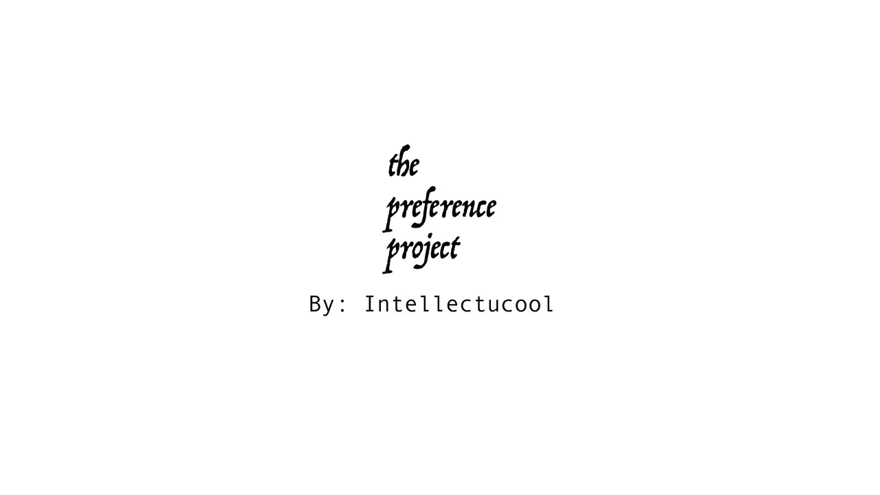 the preference project Entry # 1