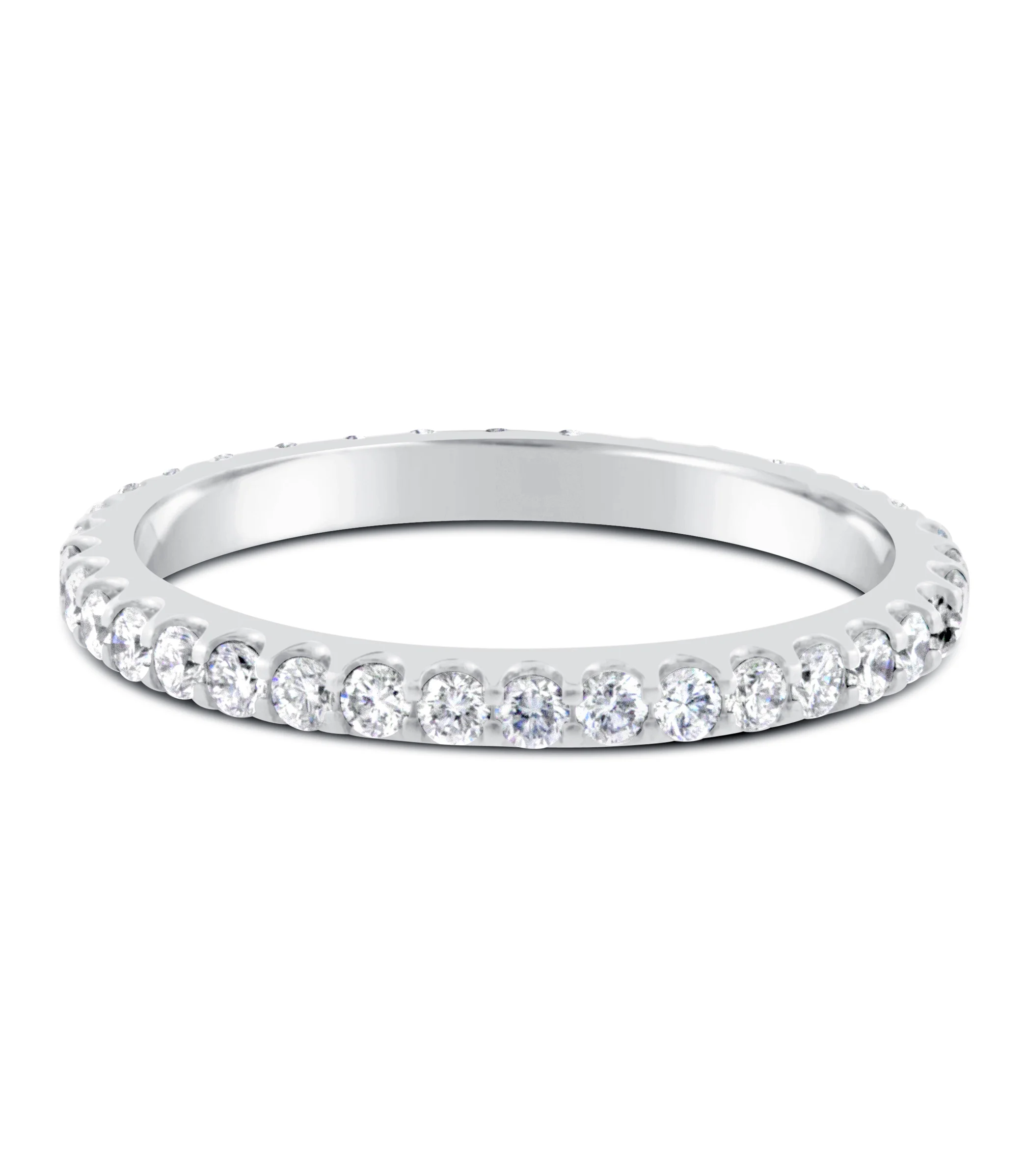 Pavé-set Diamond Eternity Ring | 14K White Gold | 1.7mm