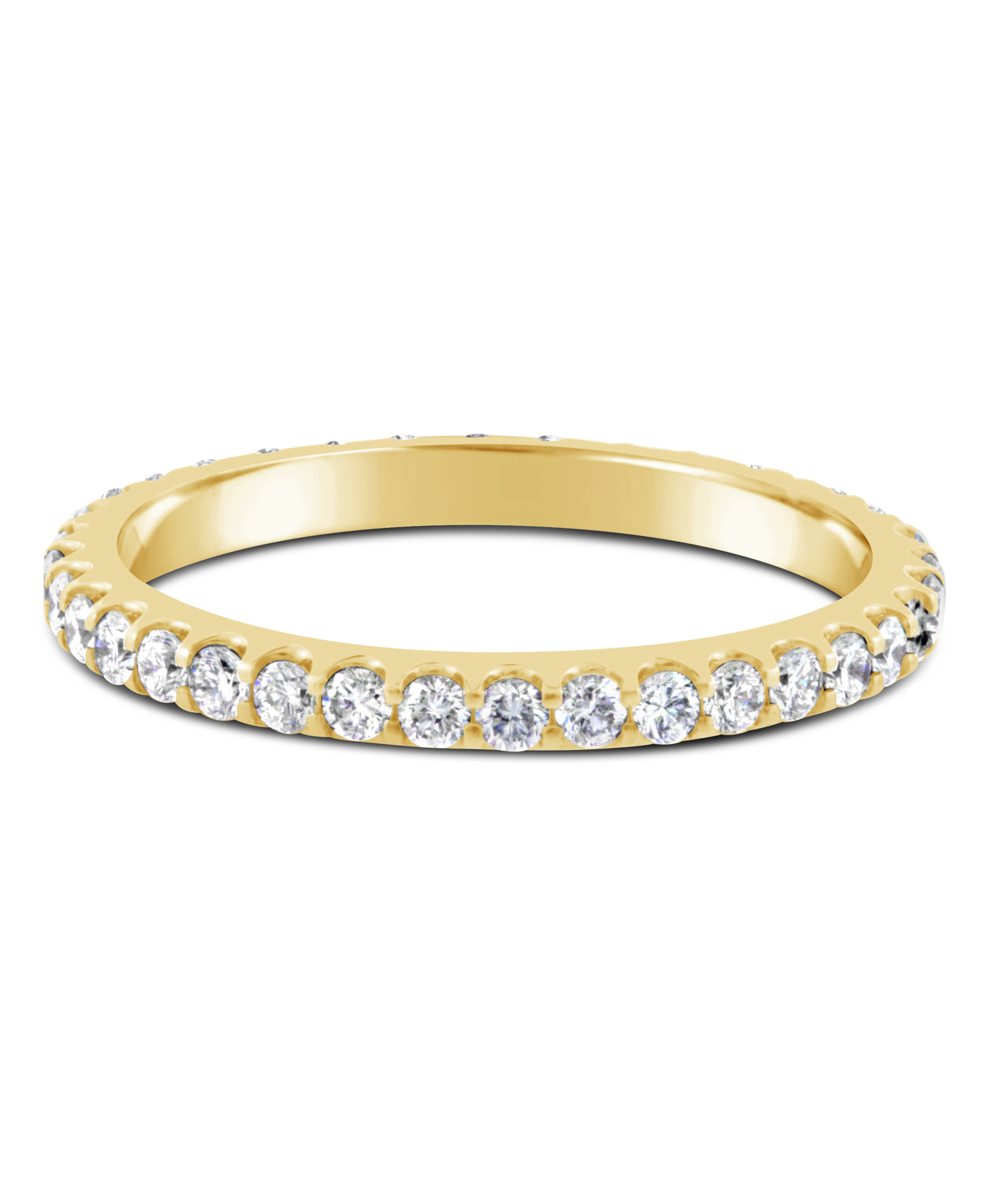 Pavé-set Diamond Eternity Ring | 18K Yellow Gold | 1.7mm