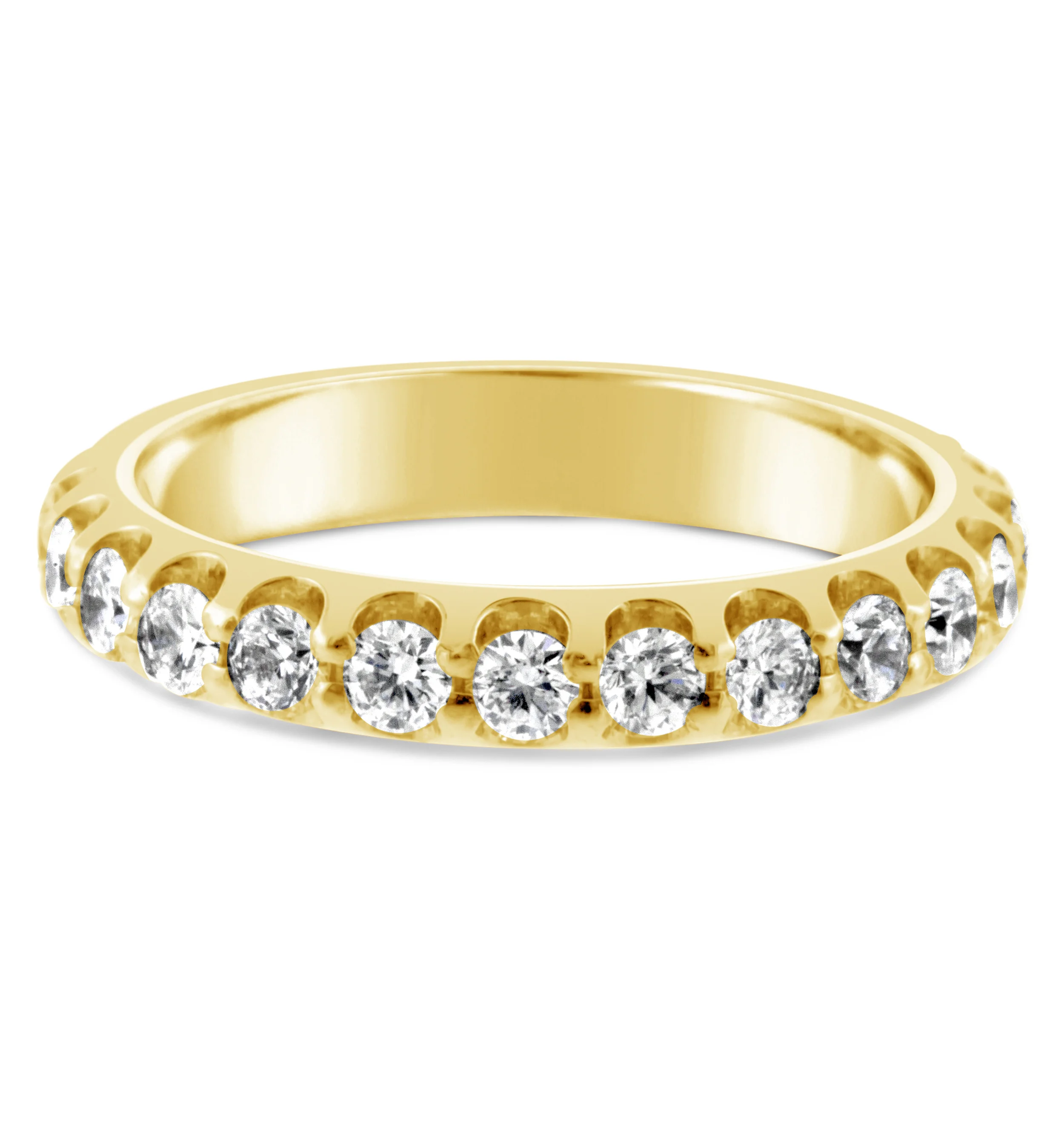 Pavé-set Diamond Eternity Ring | 18K Yellow Gold | 2.5mm
