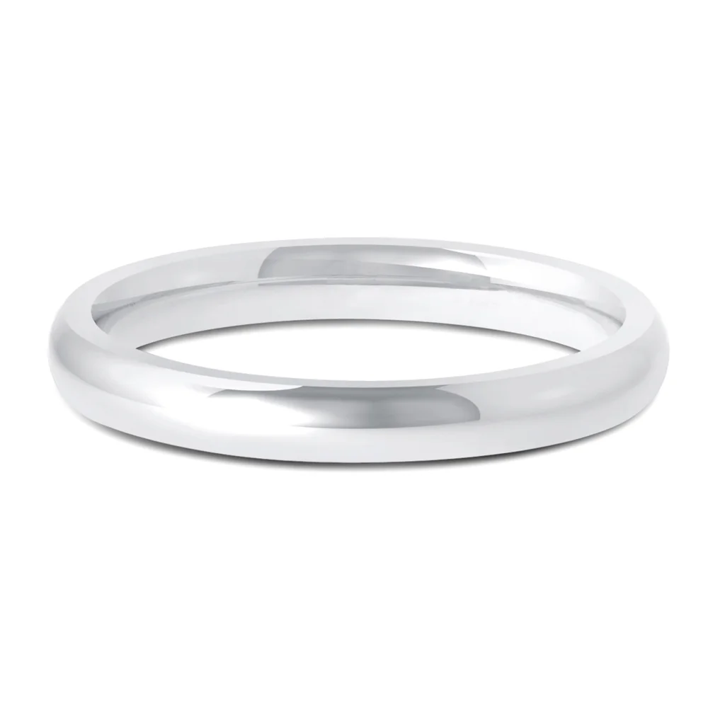 Classic Ring Comfort Fit 18K White Gold — Nal Adams