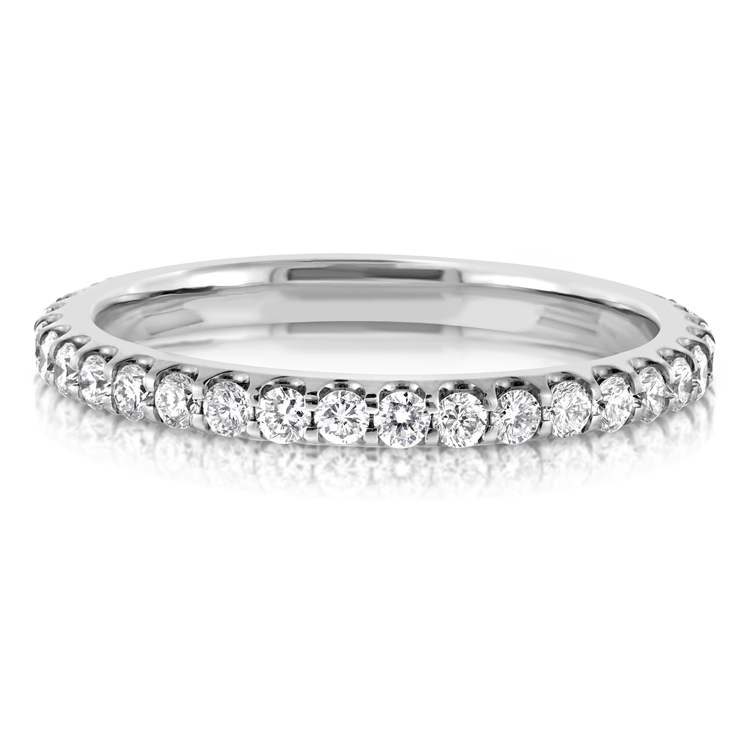 Pavé-set Diamond Eternity Ring | 18K White Gold | 2.2mm