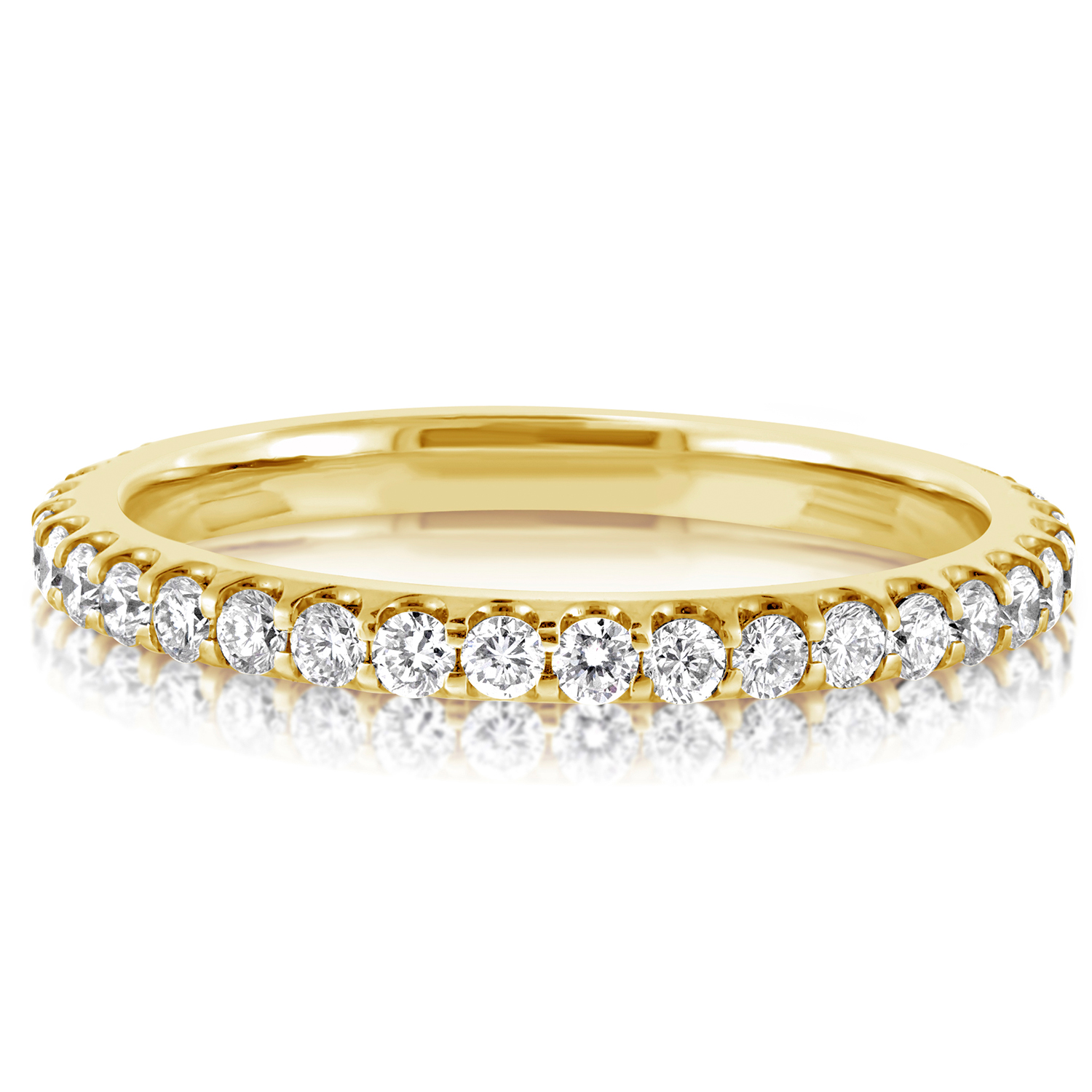Pavé-set Diamond Eternity Ring | 18K Yellow Gold | 2.2mm