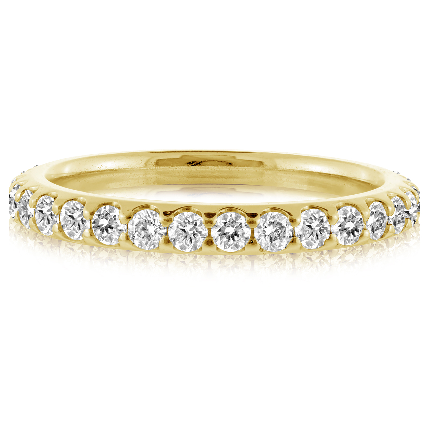 Pavé-set Diamond Eternity Ring | 14K Yellow Gold | 3.0mm