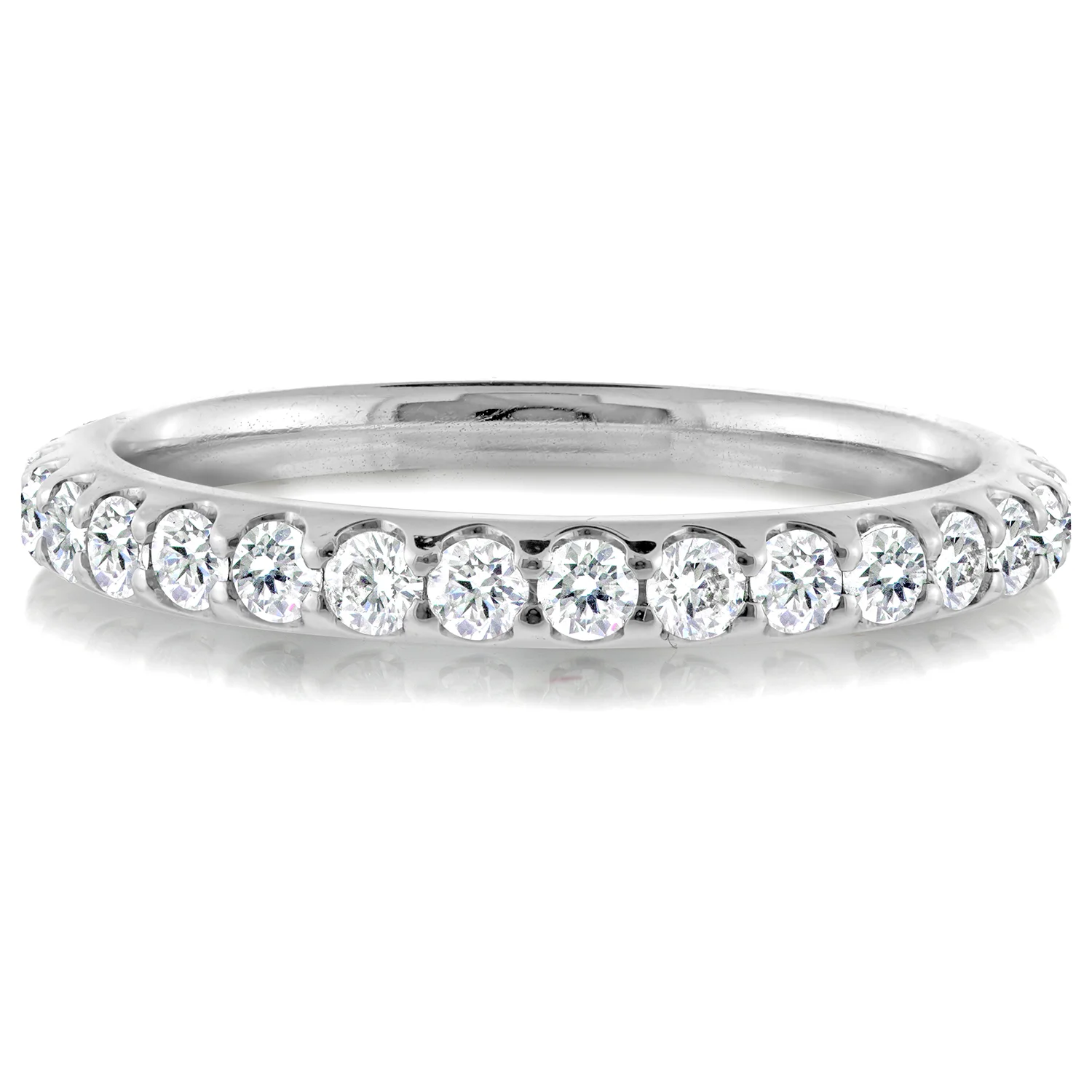 Pavé-set Diamond Eternity Ring | 18K White Gold | 3.0mm