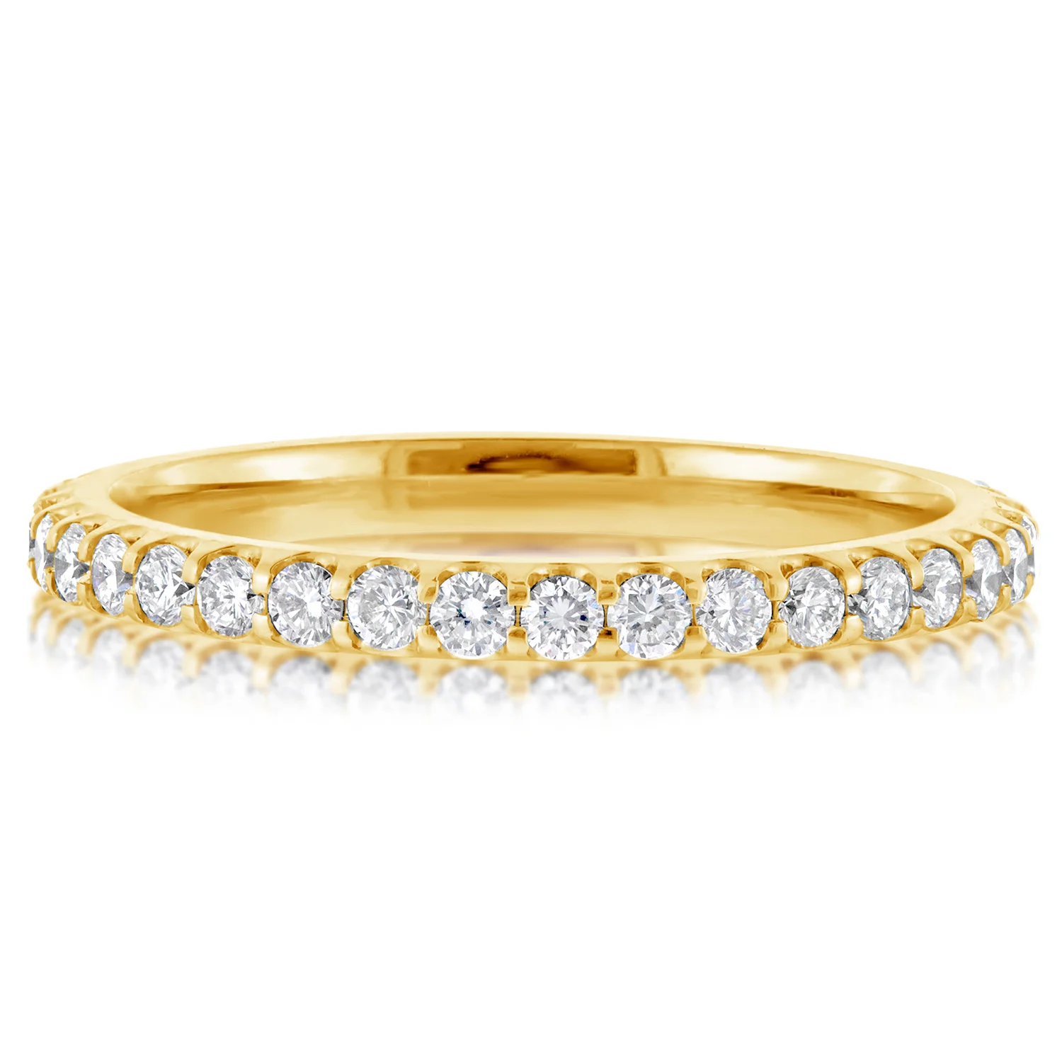 Pavé-set Diamond Eternity Ring | 14K Yellow Gold | 2.5mm