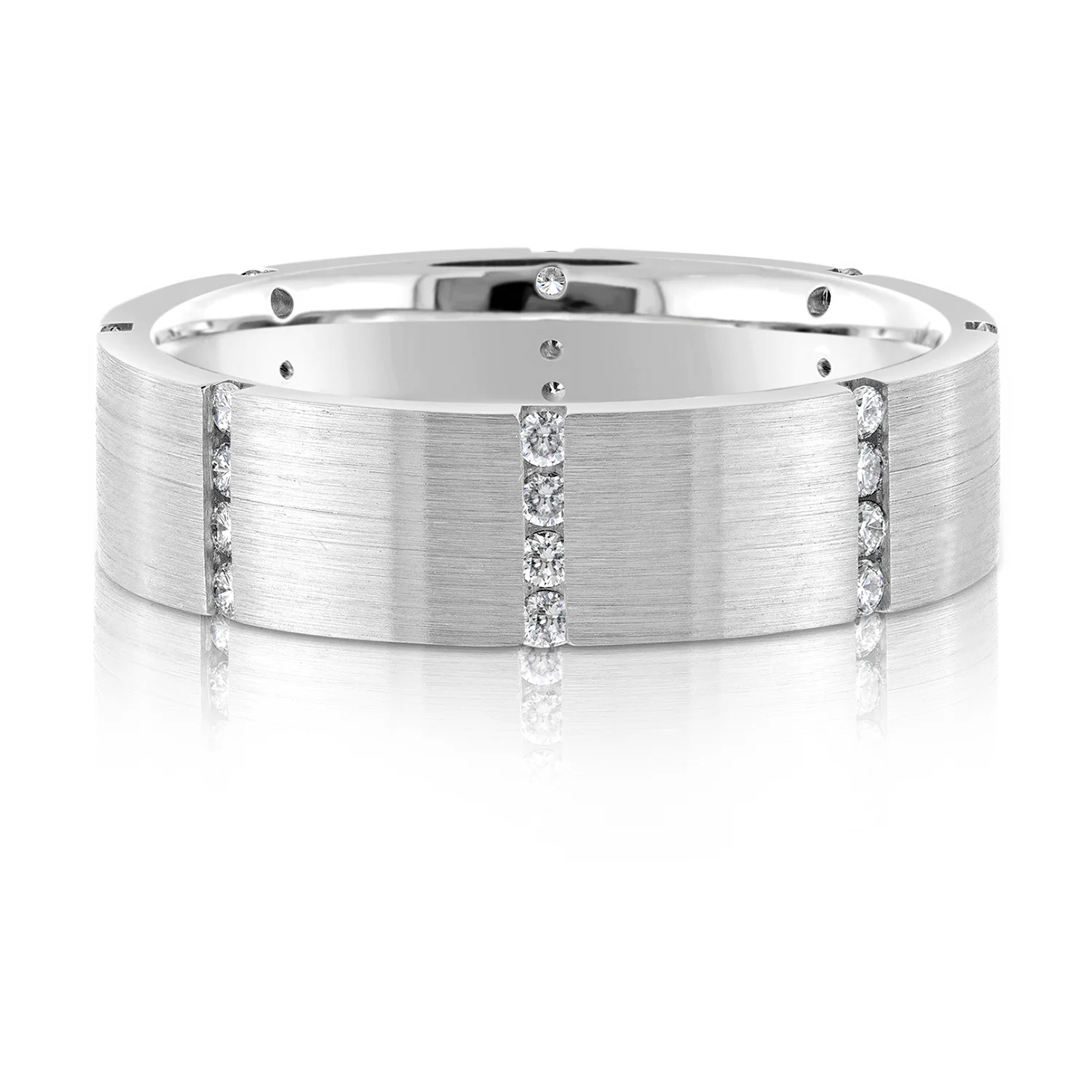 1/2 Carat Diamonds Wedding Ring | 18K White Gold | 6mm