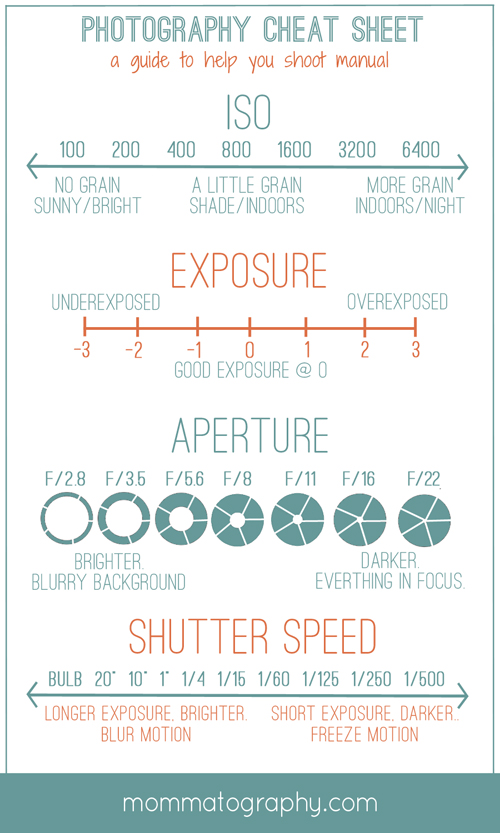 Printable Photography Cheat Sheet — mommatography