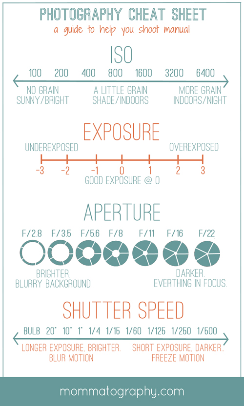 Printable Photography Cheat Sheet Mommatography