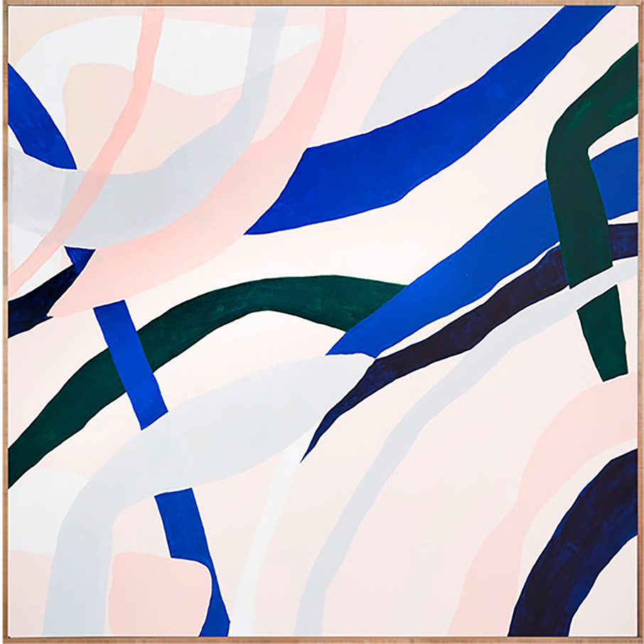 Dancing Leaves acrylic on linen 90 x 90cm