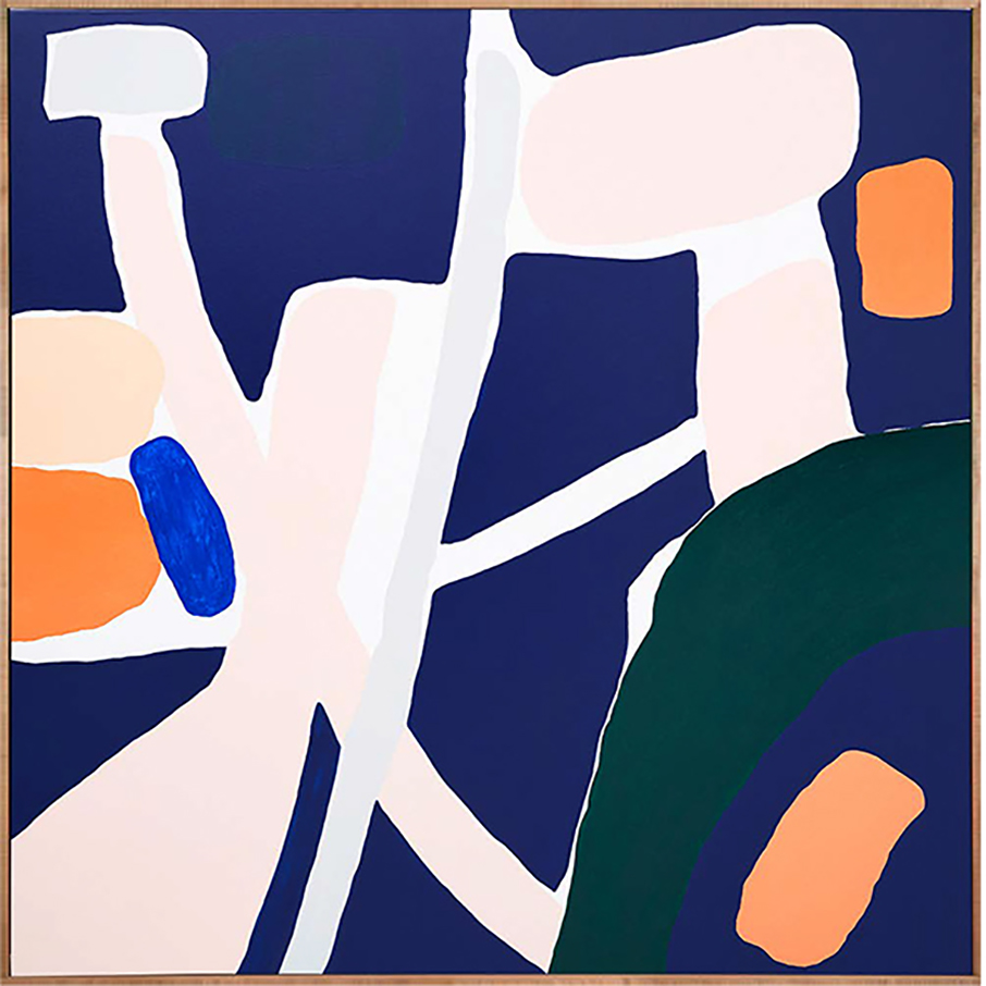 Marco Leaves acrylic on linen 90 x 90cm