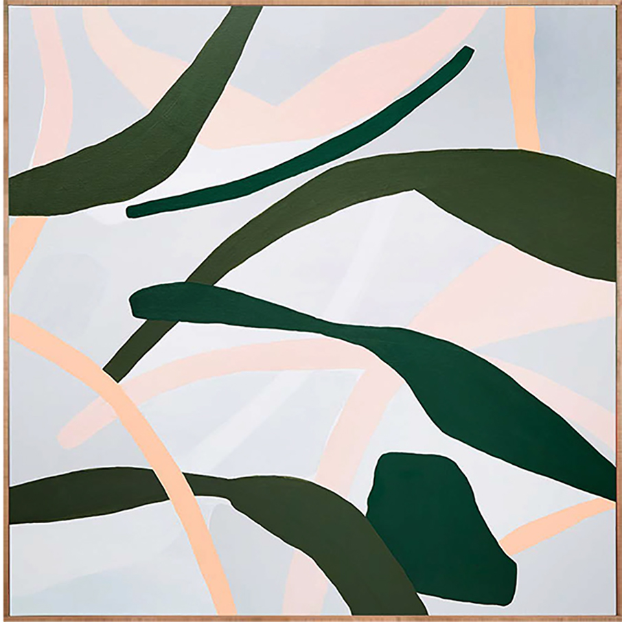 Dancing Leaves acrylic on linen 90 x 90cm