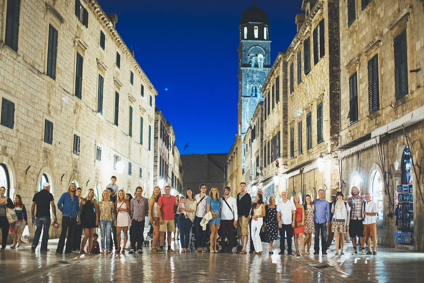 One of a set of images taken at this chic destination Wedding of Jenna & Nick. The stylish old town of Dubrovnik, Croatia.  Photography by Matt Porteous