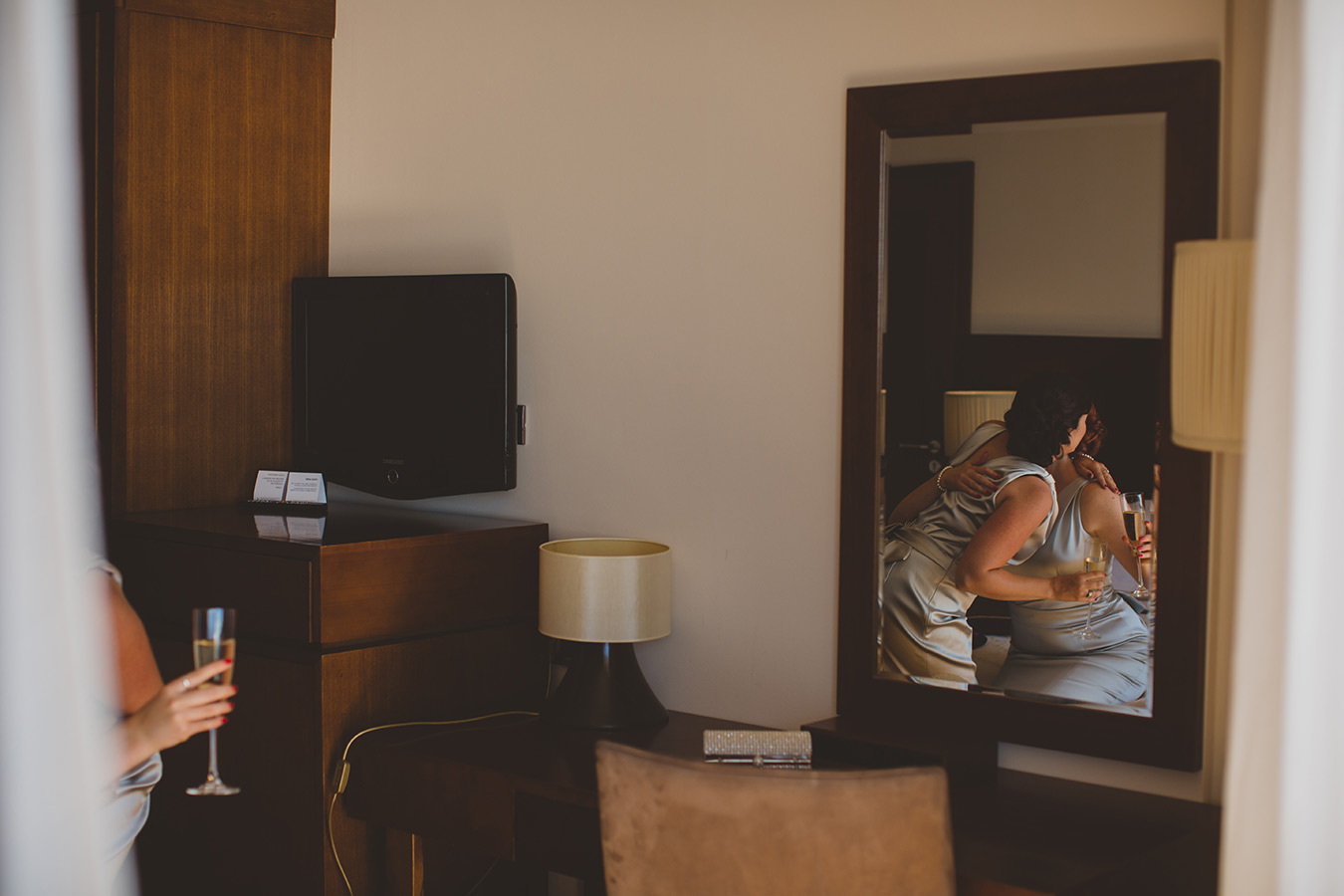 One of a set of images taken at this chic destination Wedding of Jenna & Nick. The stylish old town of Dubrovnik, Croatia.  The Bride gets ready.  Photography by Matt Porteous