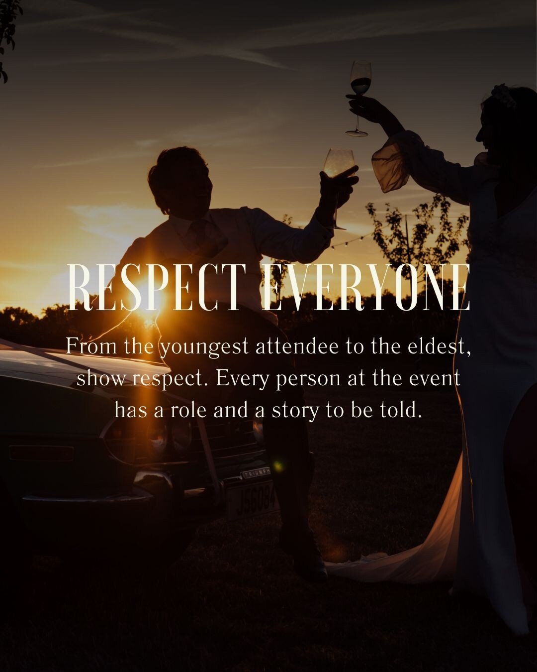 &quot;Treat everyone with the same respect.&quot; ⁠
⁠
Every event weaves a unique tapestry of moments, from the youngest child's innocent giggles to the eldest member's cherished memories. Everyone makes the day unique, whether it's the shy flower gi