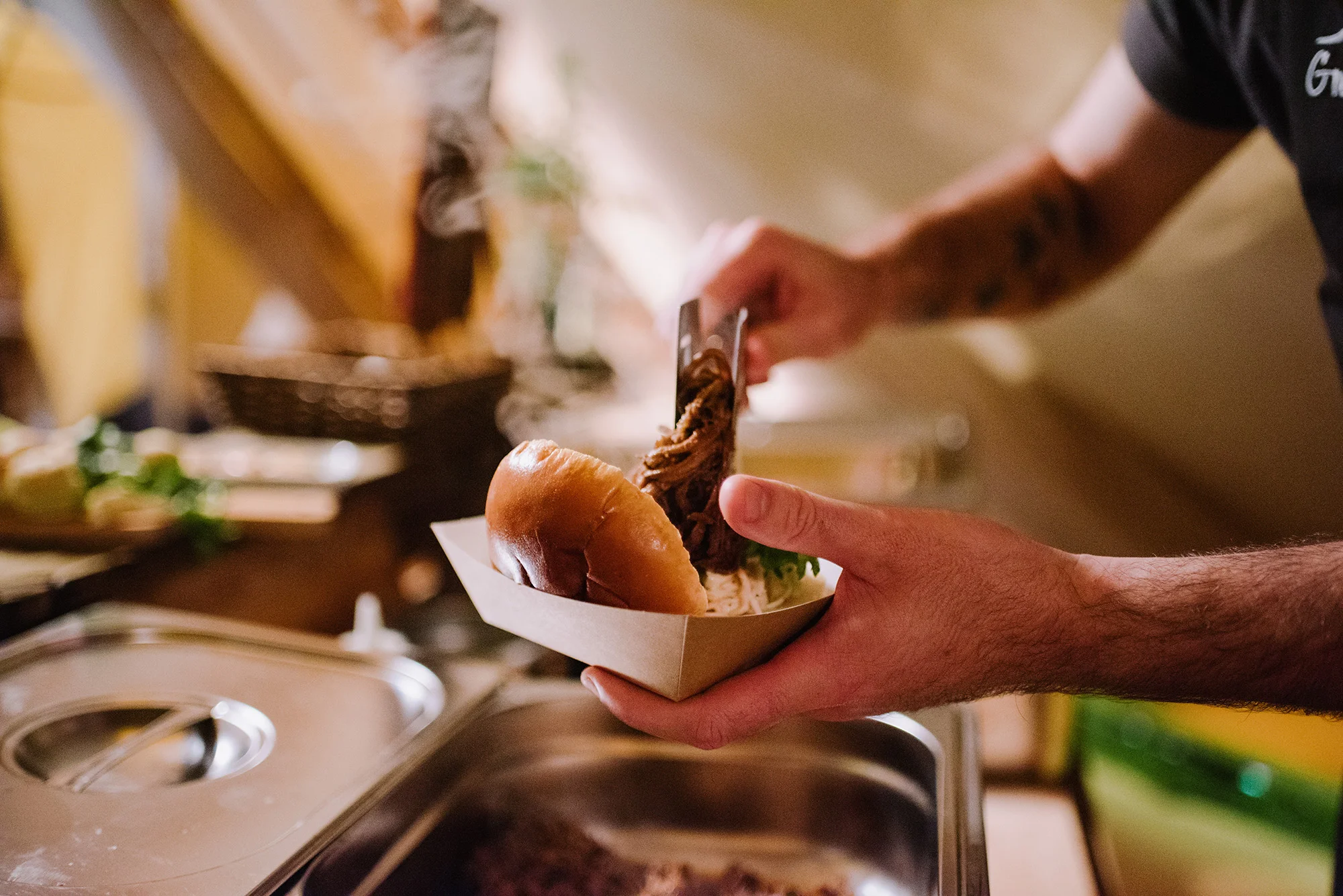 Street food being prepared