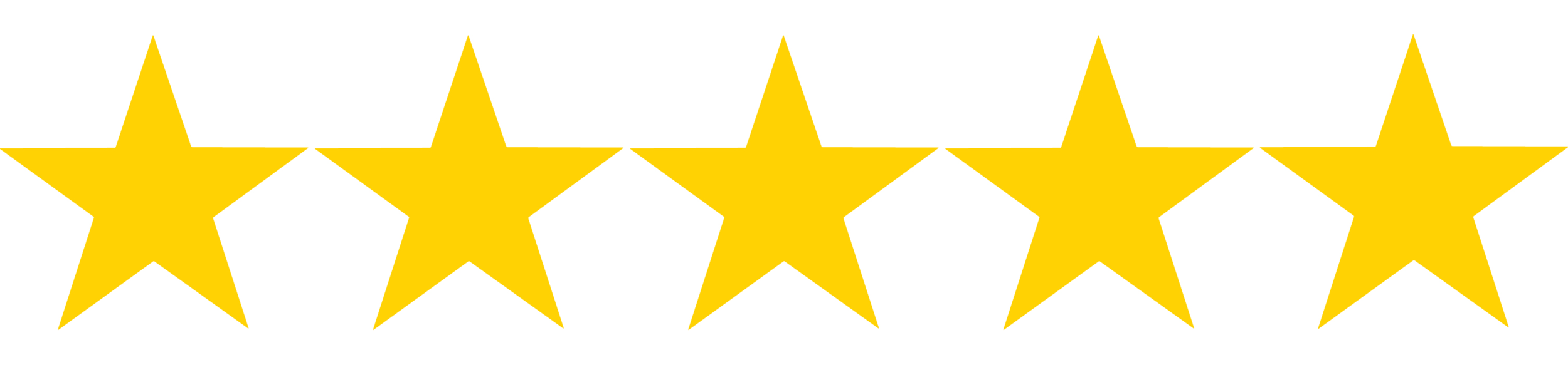 Five golden star rating