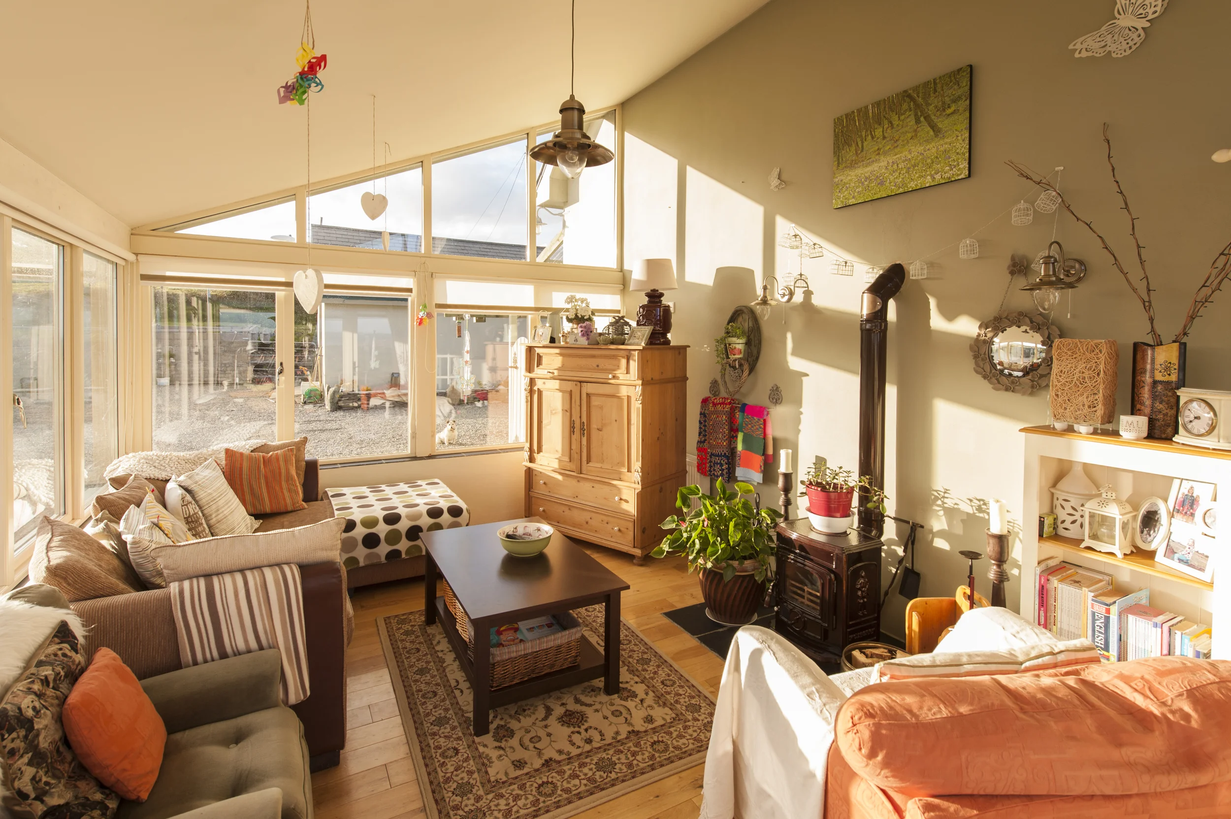 The sun room lives up to its name.
