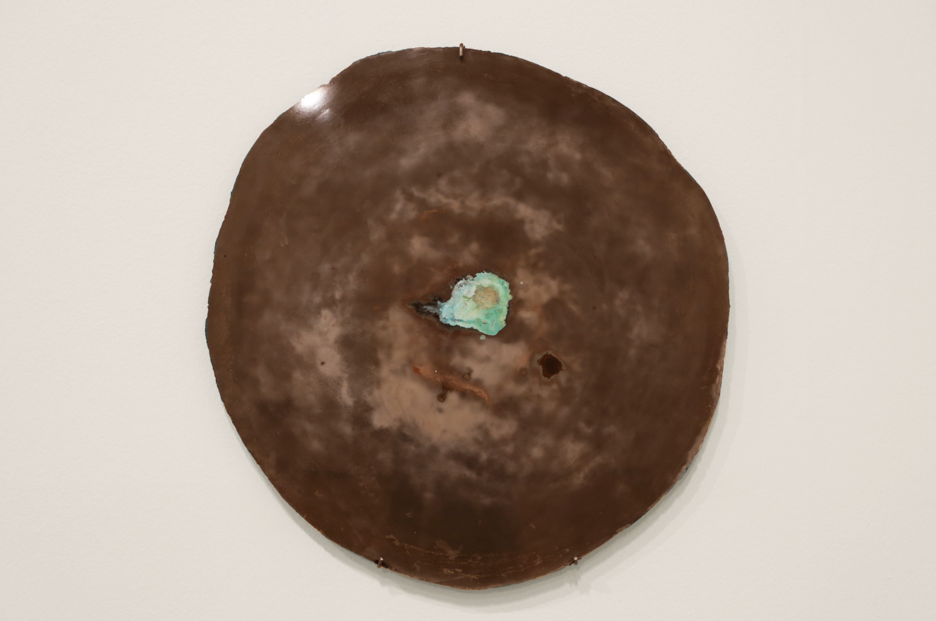   Slice I, &nbsp;aluminous cement, copper powder, 75 x 75 cm, 2015    