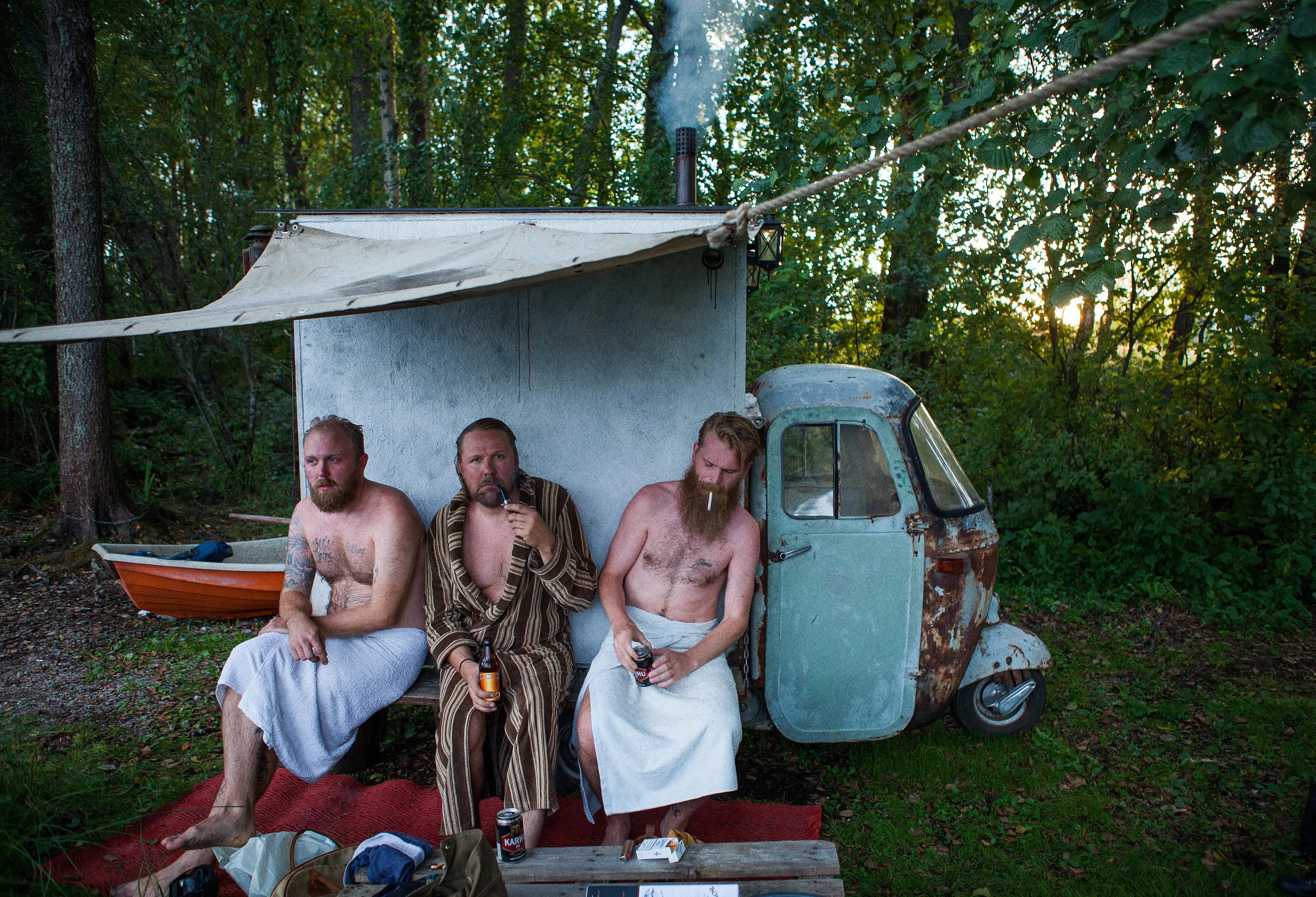 Ville, Timo and Janic enjoying the moment. Mäntsälä, 2013.