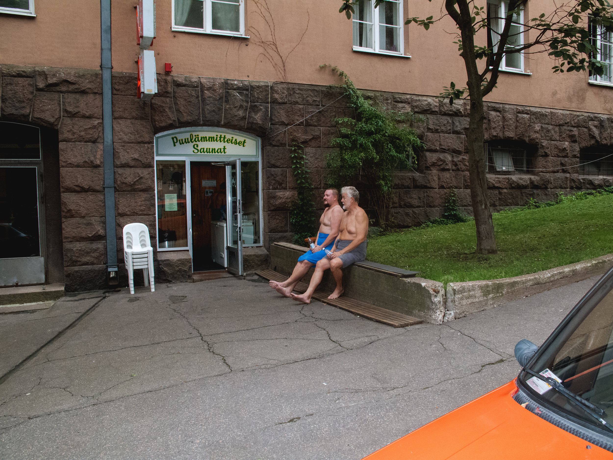 Kai and Kimmo cooling down.