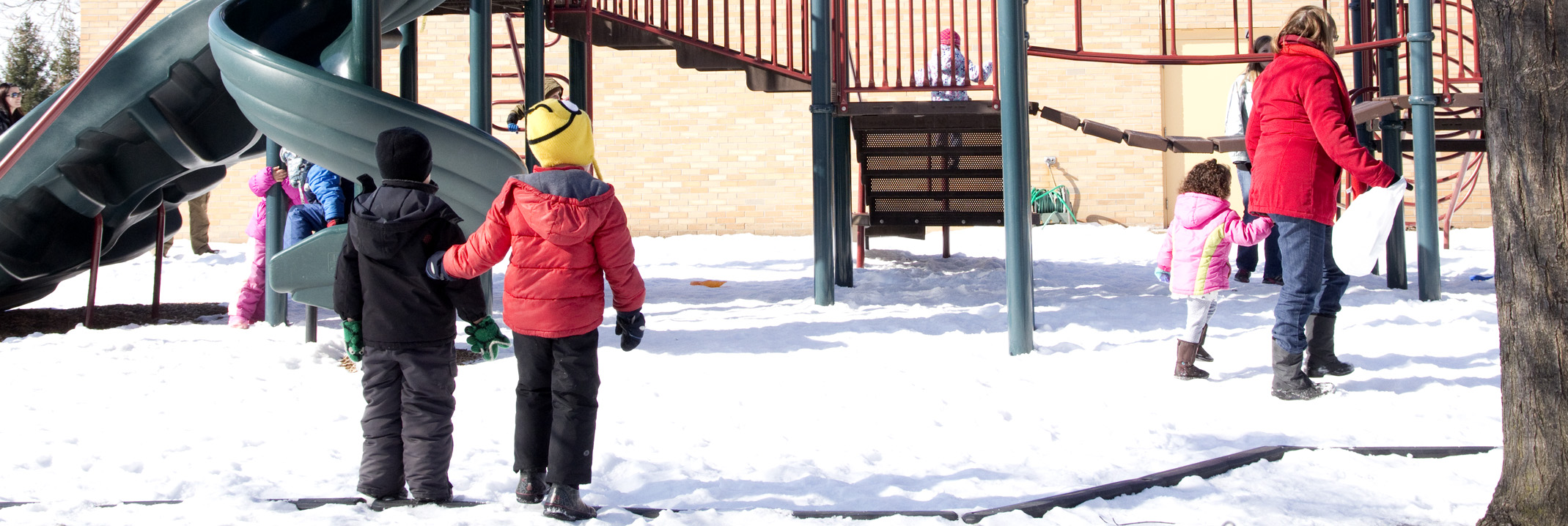 During the After-School program, children spend many afternoons outside.