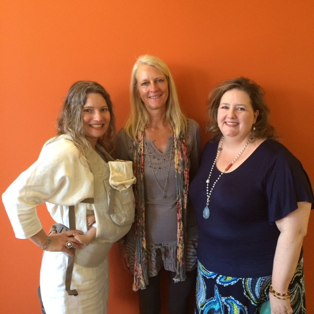 L-R: CHRISTINA SOLETTI, ERGOBABY FOUNDER KARIN FROST, JOANNA MCNEILLY