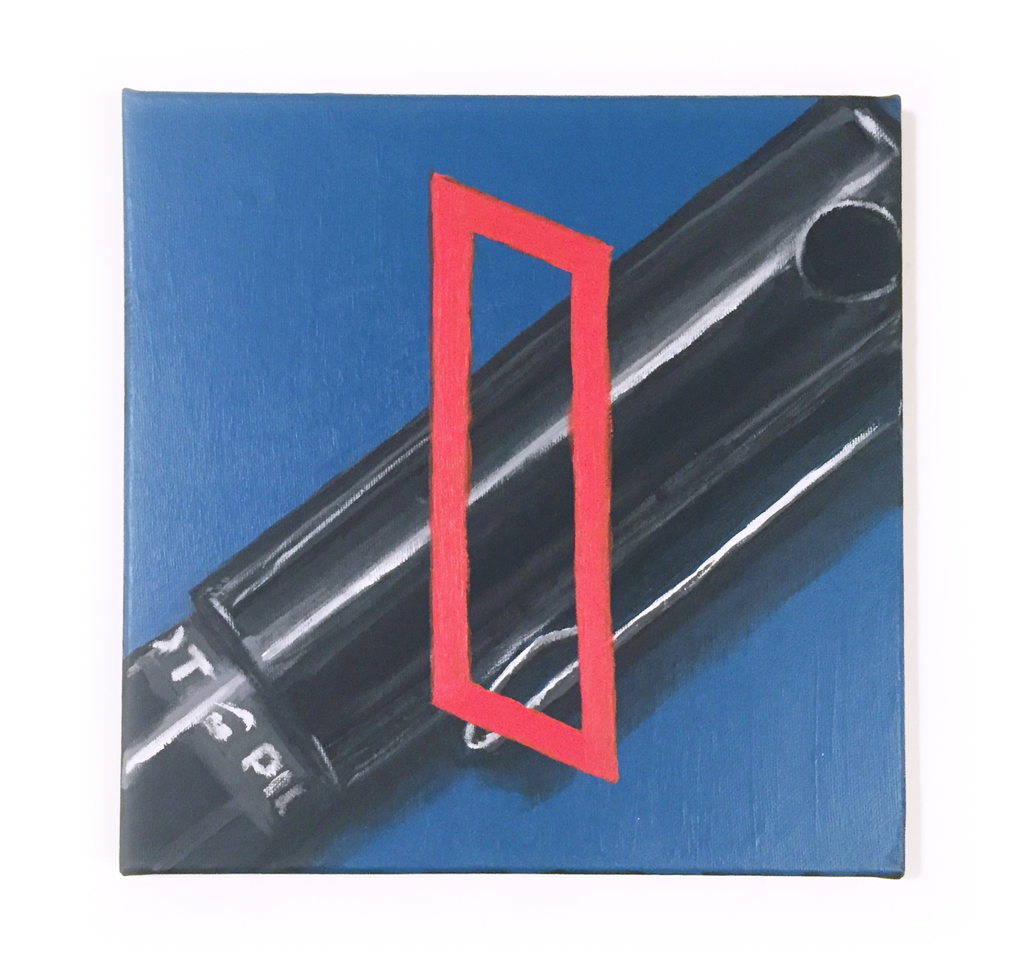 "My dad's pen" Acrylic on canvas 10"x10"