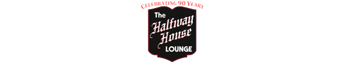 Logo for The Halfway House Lounge, celebrating 90 years.