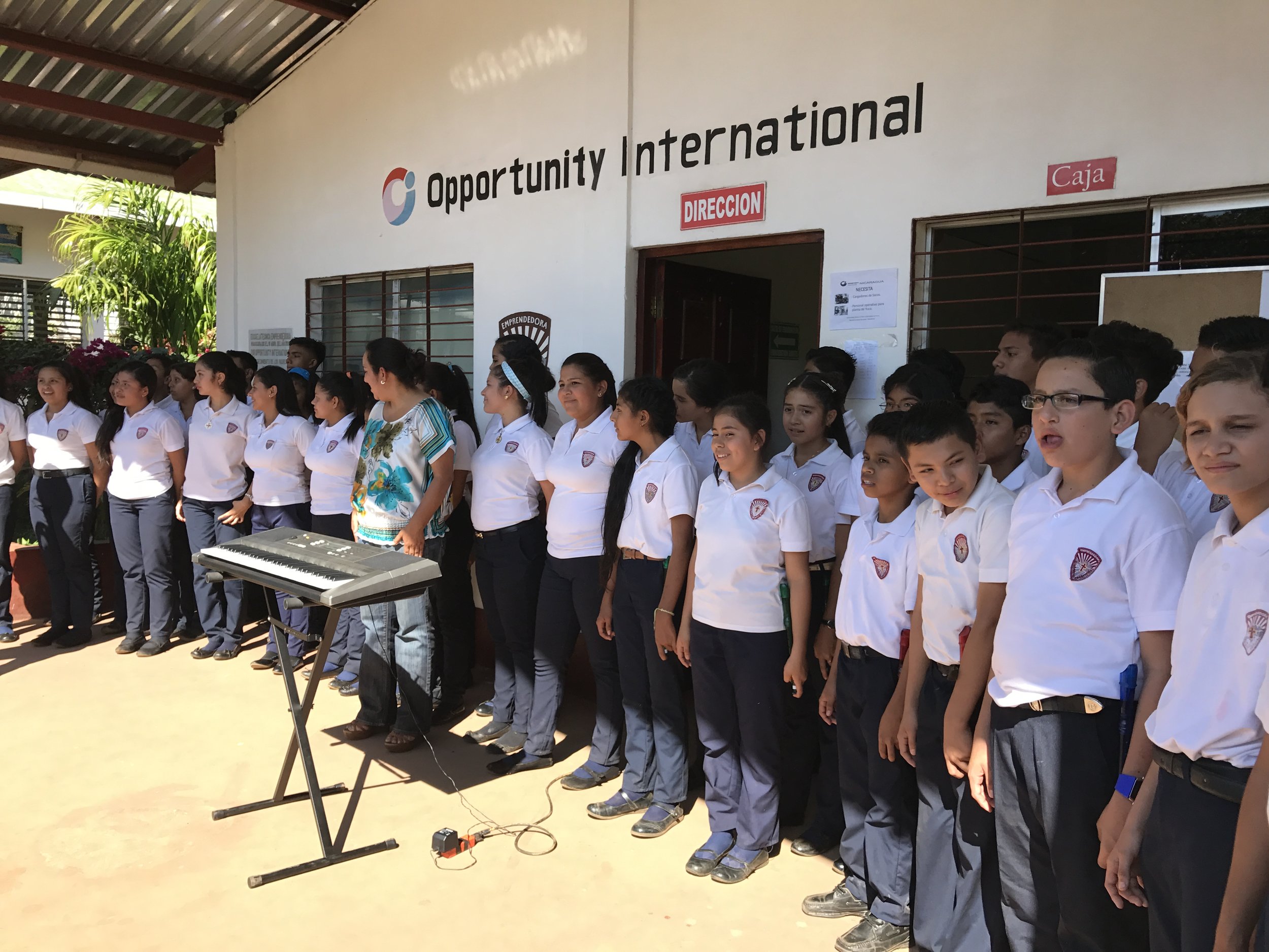 Students at an Opportunity International sponsored school in Nicaragua