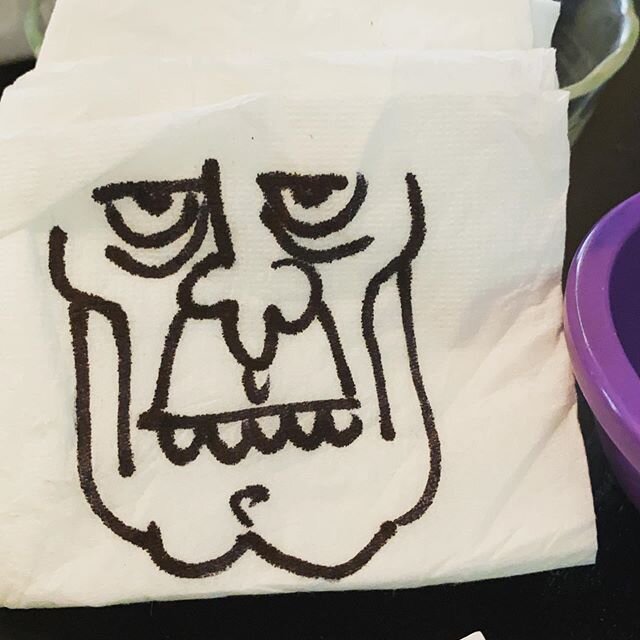 Sharpie + Napkin face. #doodlesofinstagram #doodle #drawing #sketch #illustration