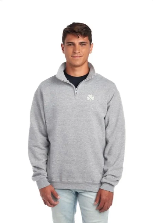 Shamrock - Jerzees Quarter Zip - Light Grey.jpg