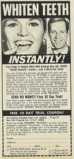 1971 Ad, Wyten Dental Cosmetic Enamel, with Free 10-Day Trial Coupon. Published in For Teens Only magazine, September 1971 - Vol. 8 No. 3; posted by Classic Film. Via Flickr .
