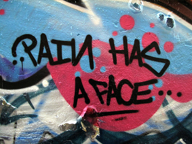 "Pain has a face..." by duncan c. Via Flickr