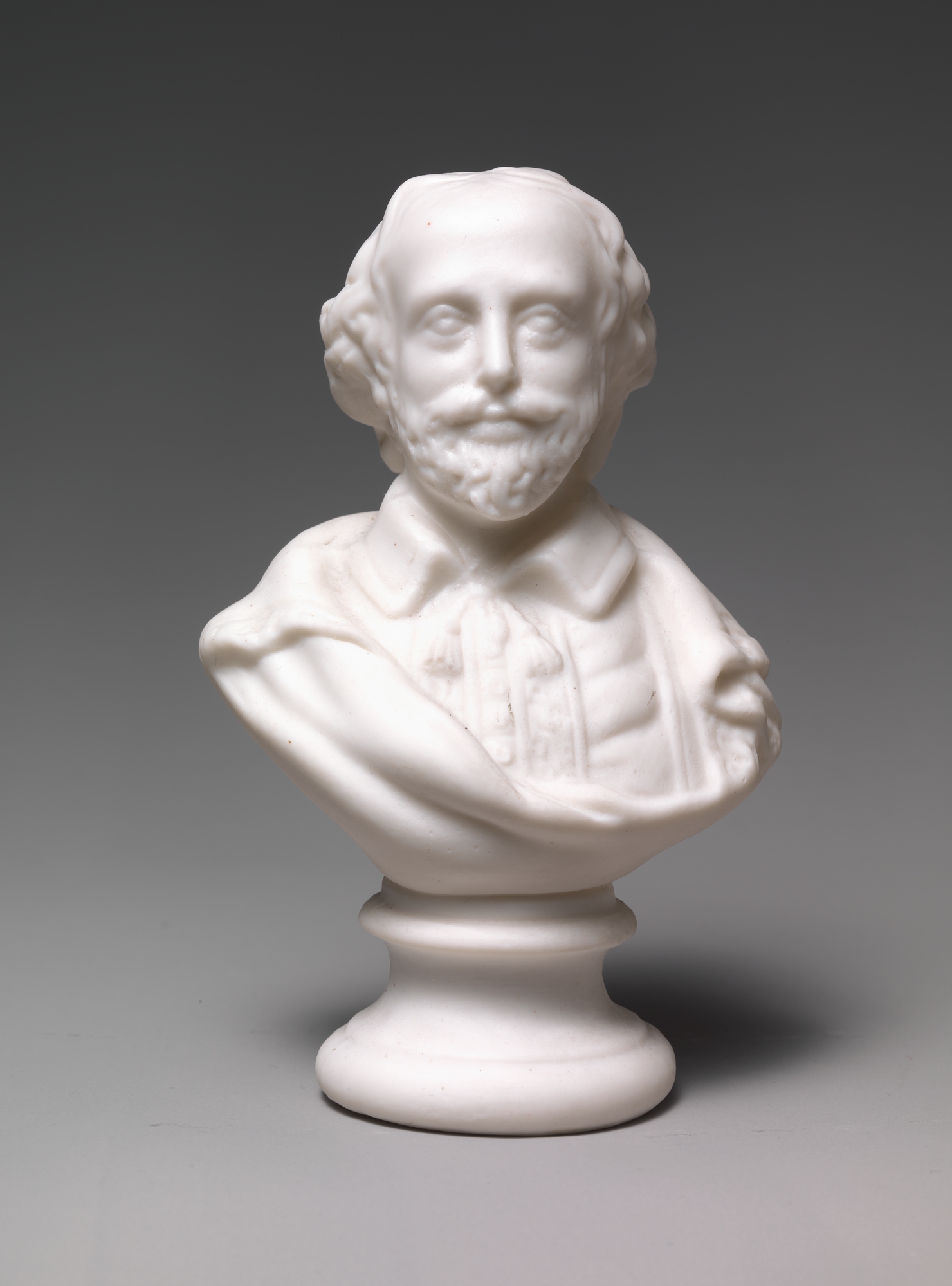 Bust of William Shakespeare (Parian porcelain, 1830–70). The Metropolitan Museum of Art , accession number 47.90.154. License: CC0 1.0.