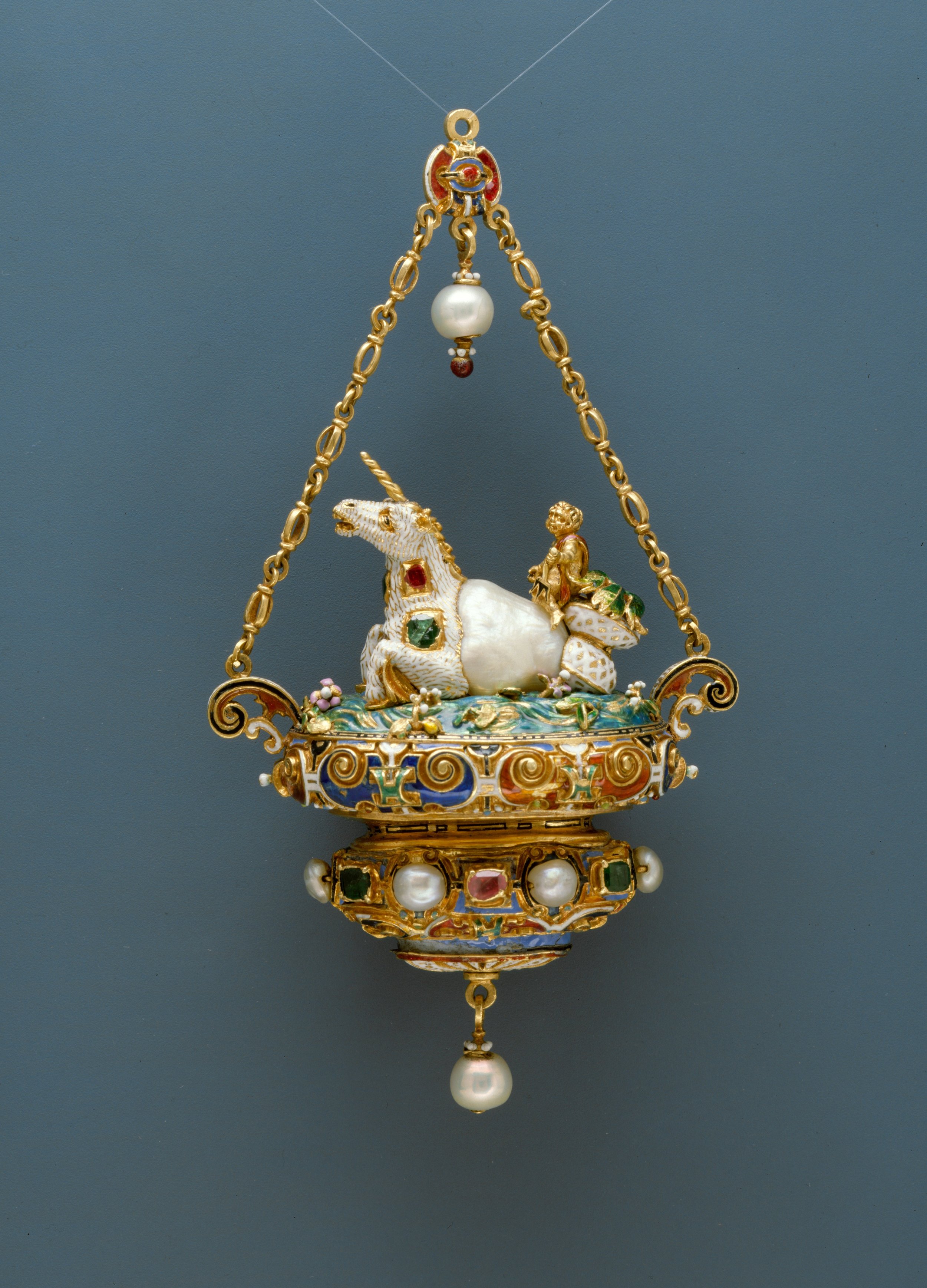 Pendant with a Triton Riding a Unicorn-like Sea Creature. Details as at 2 . License: CC0 1.0