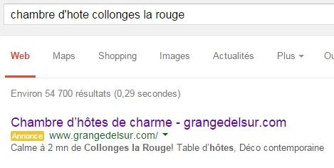  Pub Google en tête de page 
